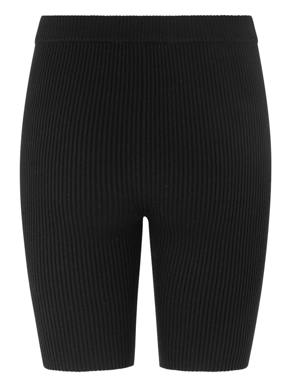 ribbed knitted shorts - 4