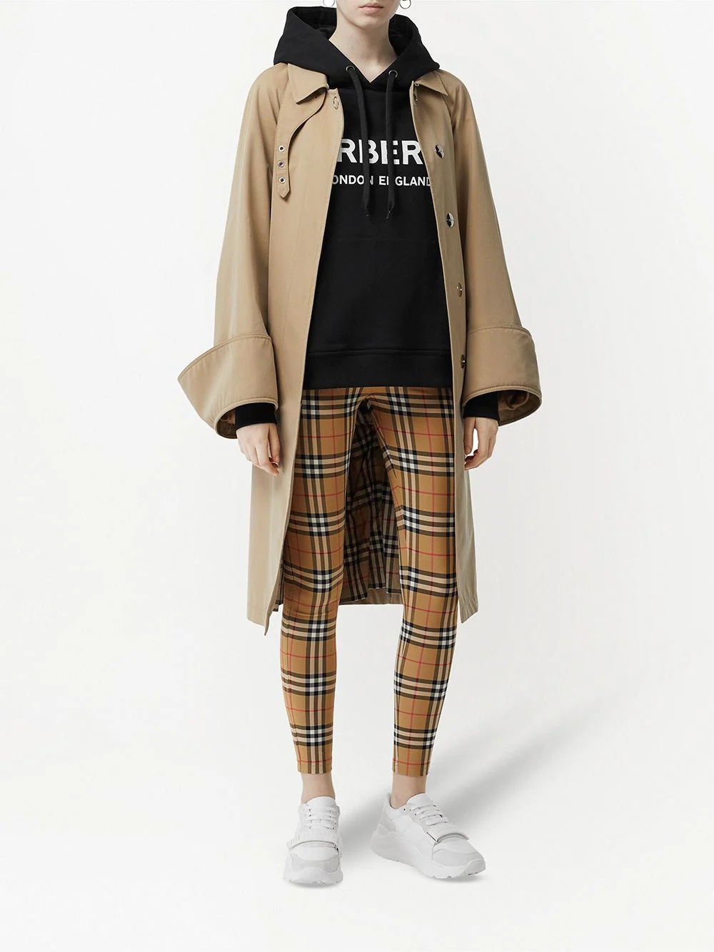 Vintage check logo leggings - 2
