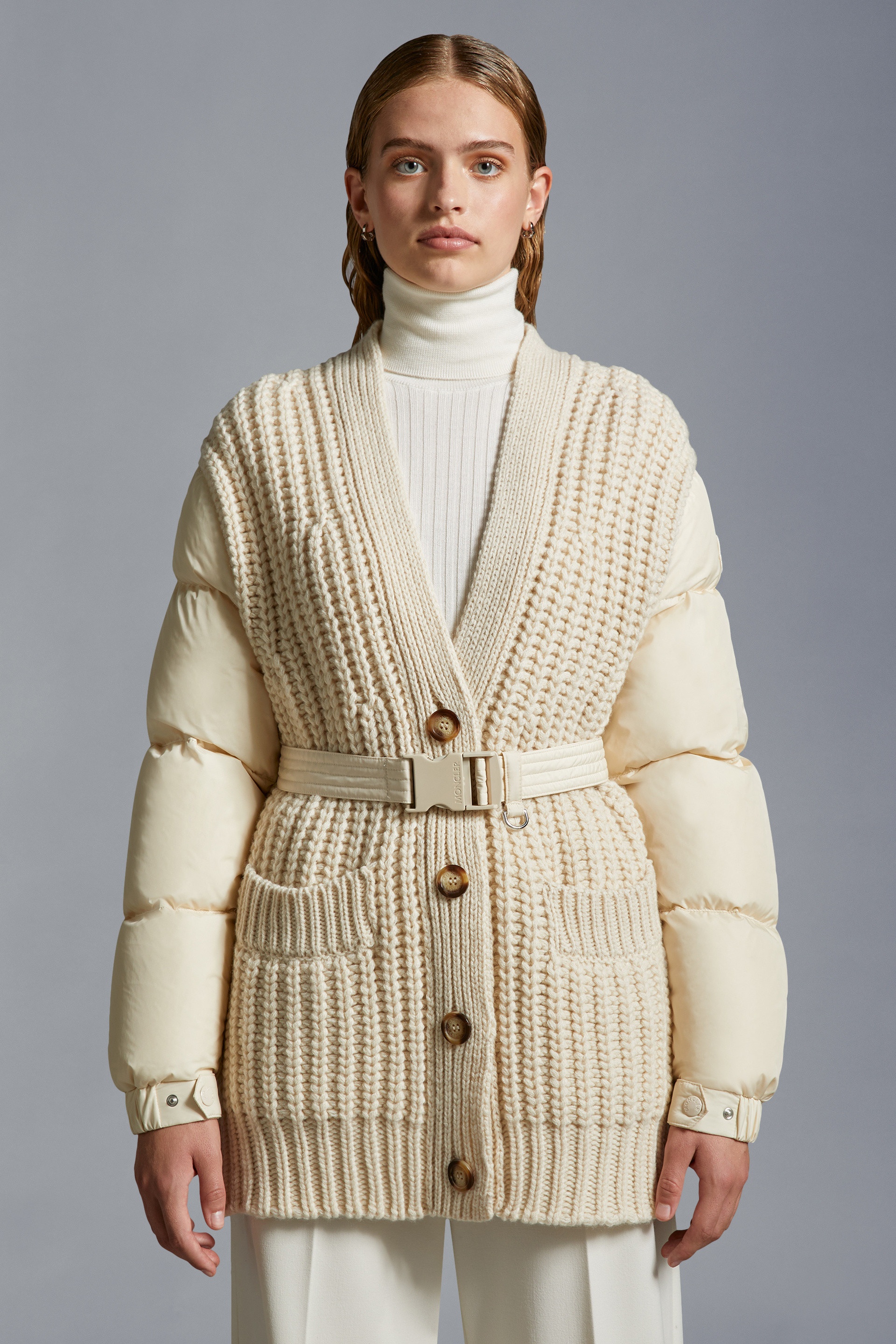 Padded Cashmere Cardigan - 3