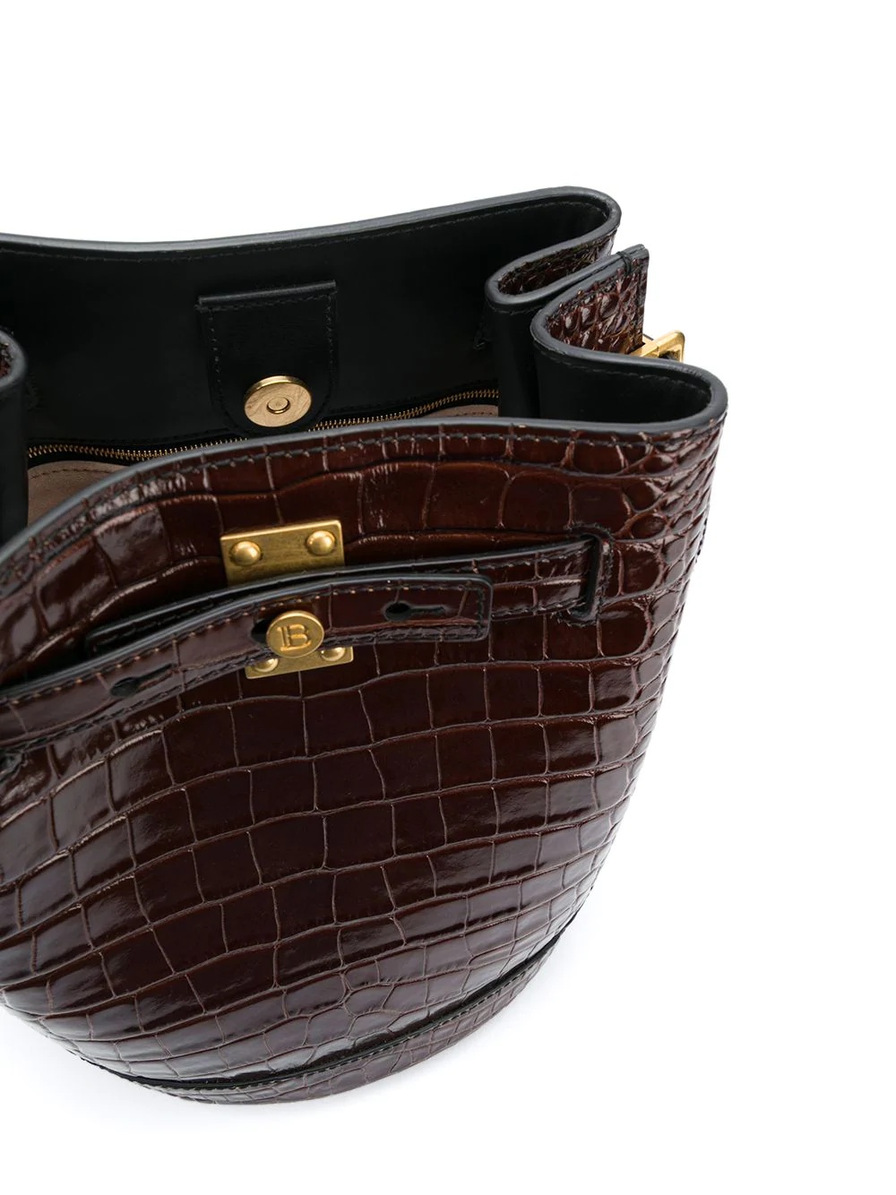 crocodile-effect shoulder bag - 5