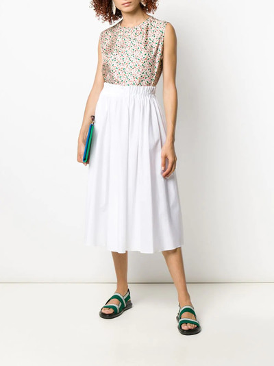 Marni gathered waist midi skirt outlook