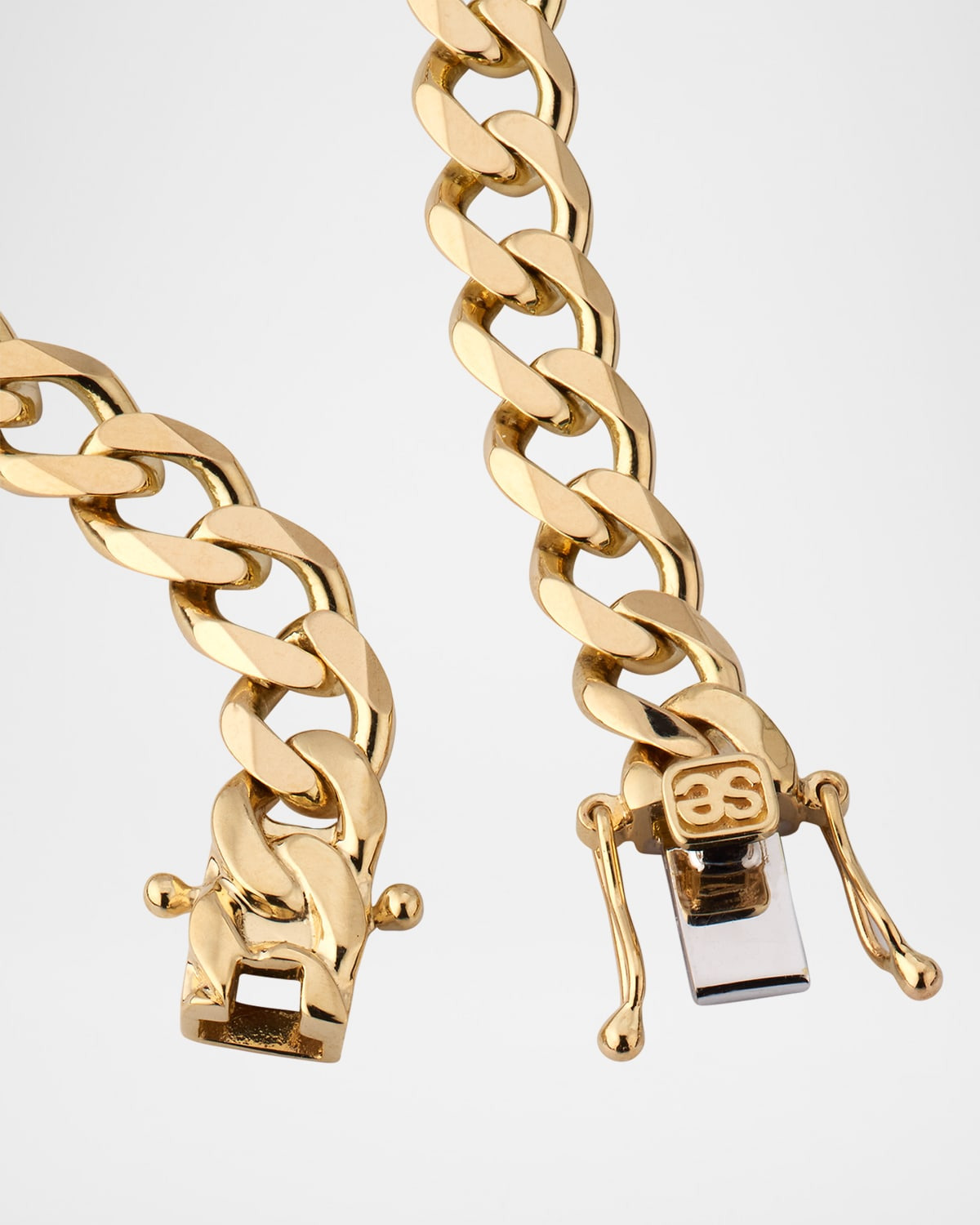 14K Yellow Gold and Diamond Love Script Curb Link Chain Bracelet - 4