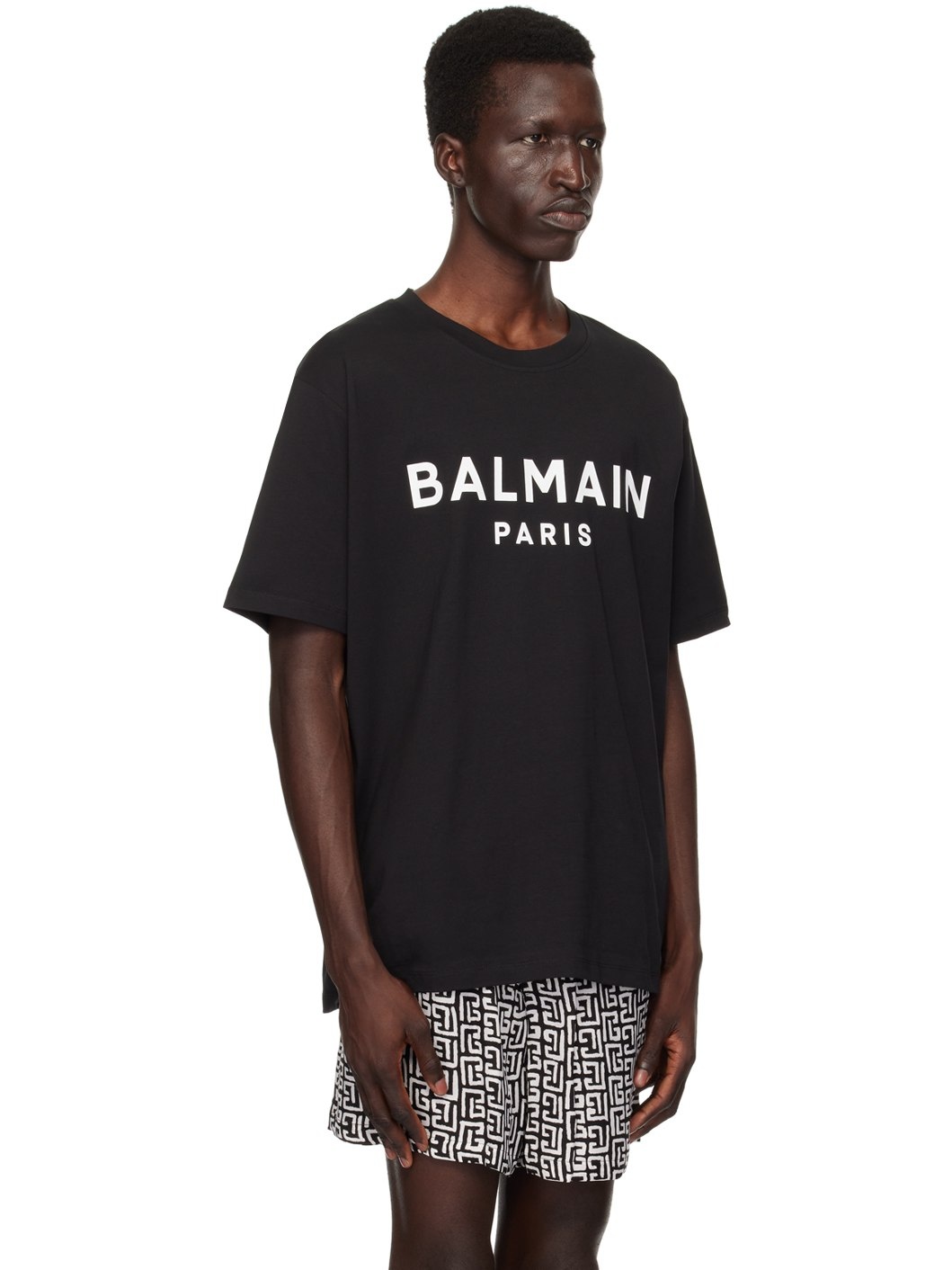 Black Printed 'Balmain Paris' T-Shirt - 2