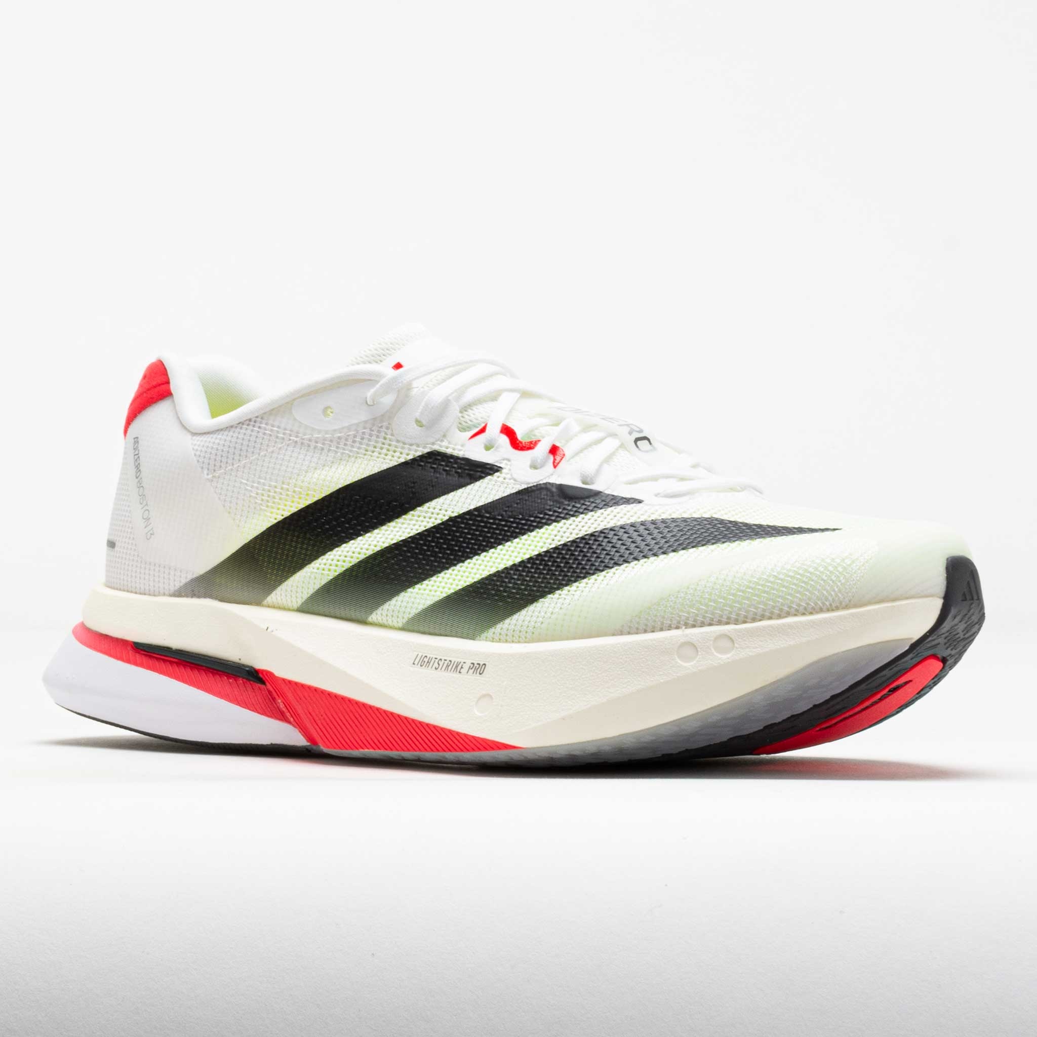 adidas Adizero Boston 13 Men's White/Core Black/Lucid Red - 5