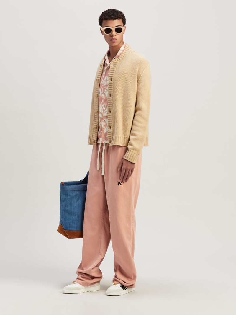 Palm Angels Curved Logo Cardigan outlook