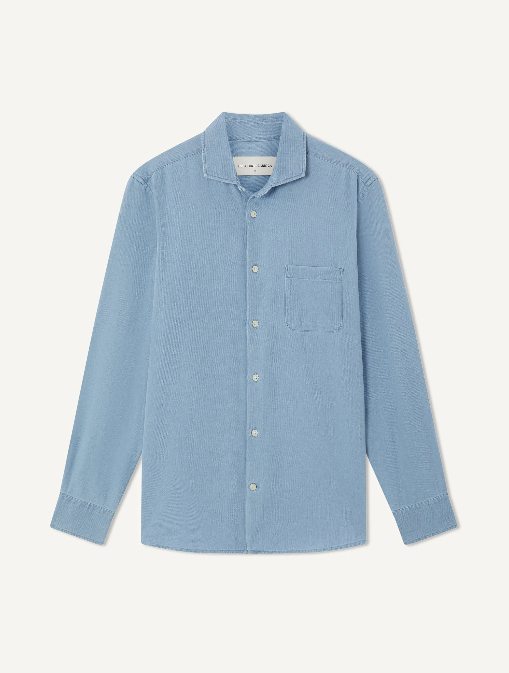 EMILIO DENIM-LOOK COTTON SHIRT - 1