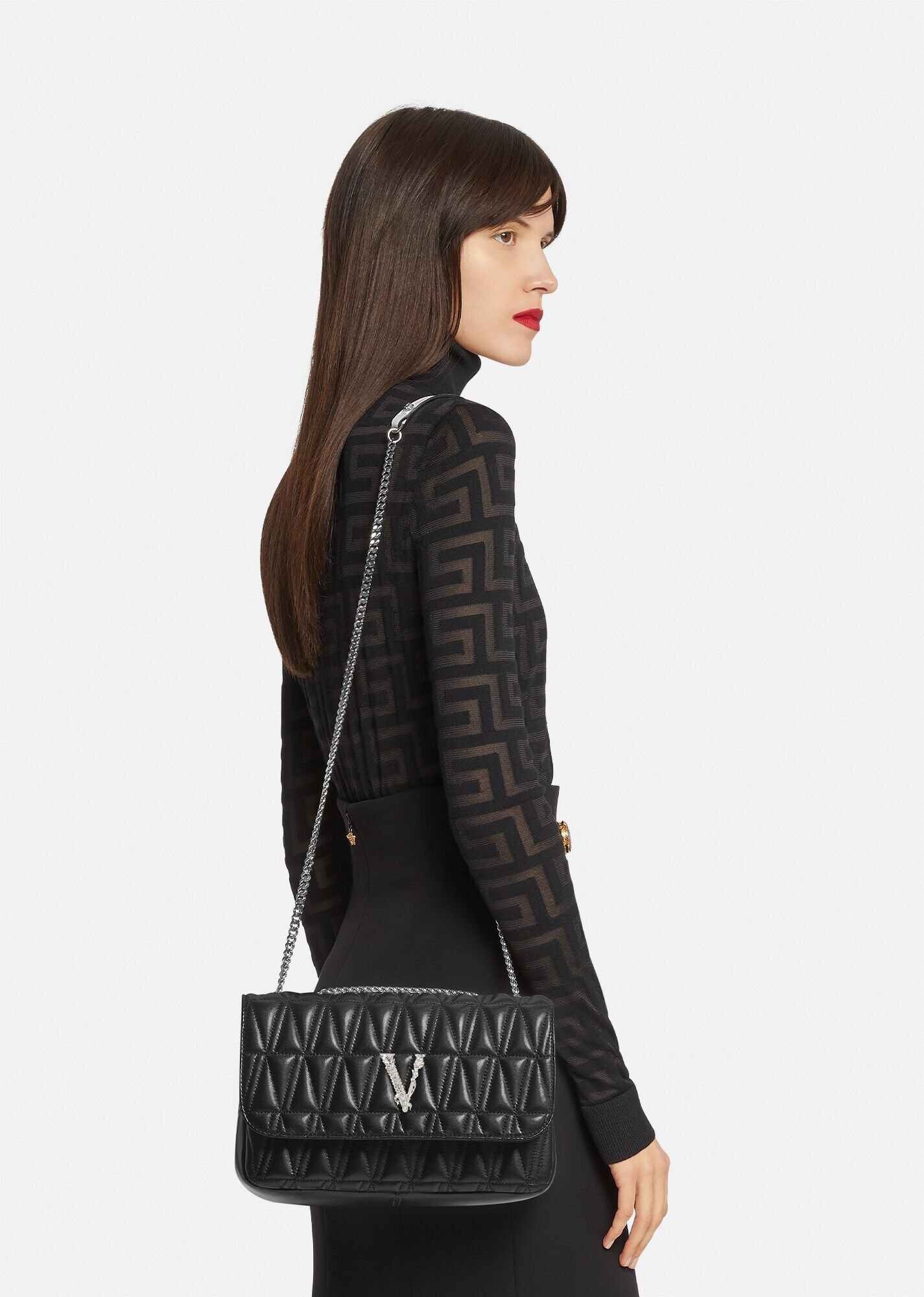 Virtus Quilted Nappa Leather Shoulder Bag - 2