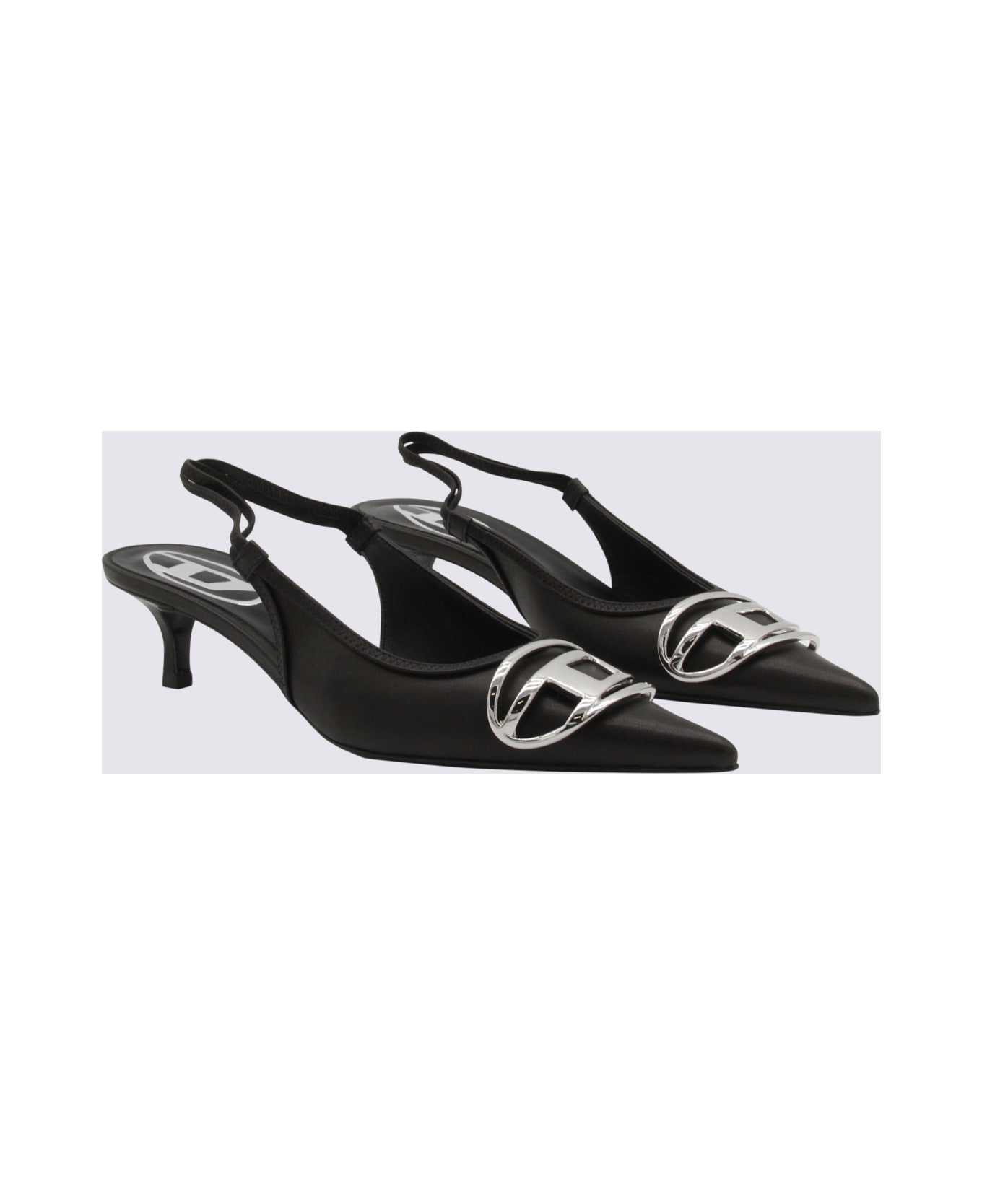 Black Leather D Venus Pumps - 2