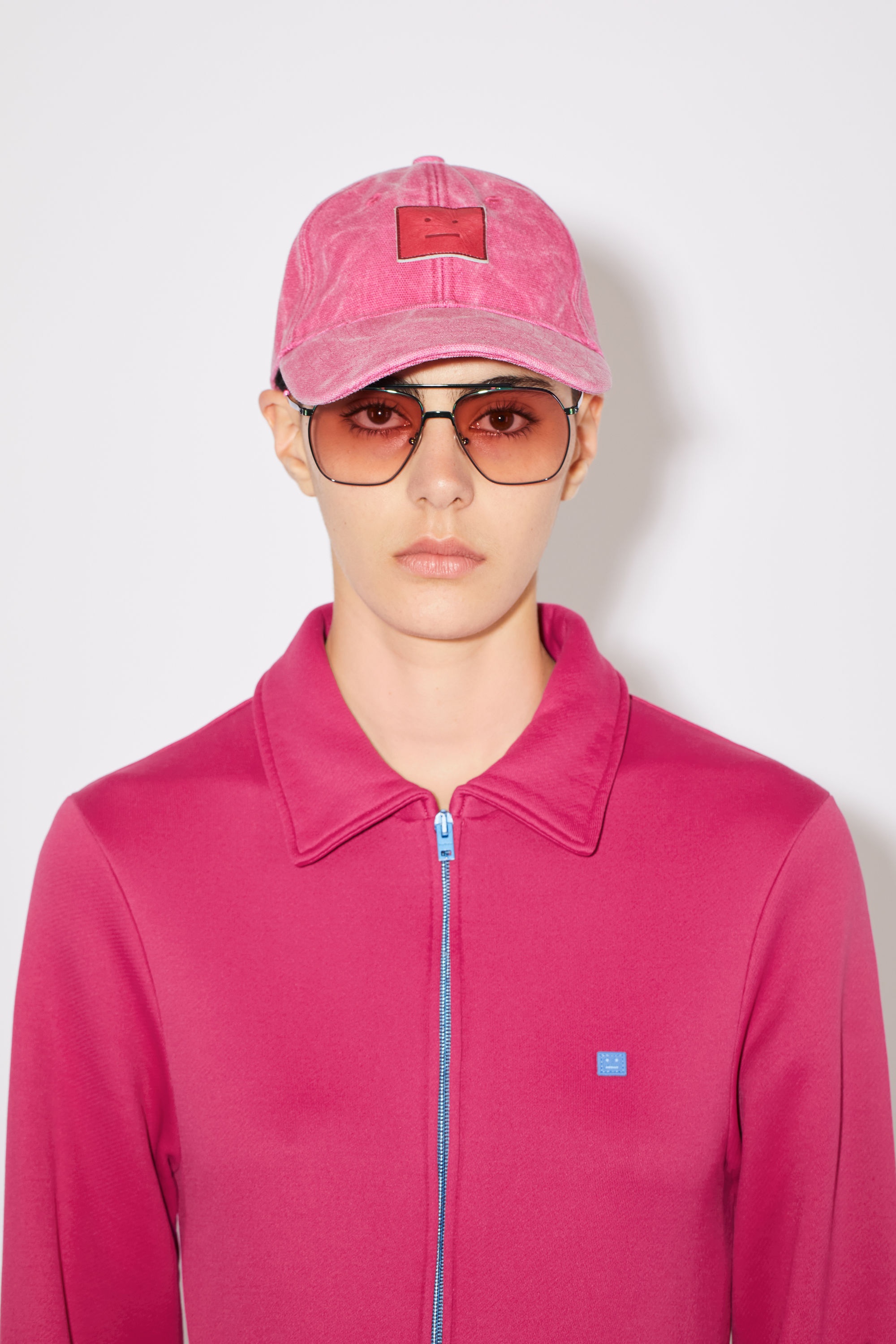 Tech jersey zippered sweater - Fuchsia pink - 5