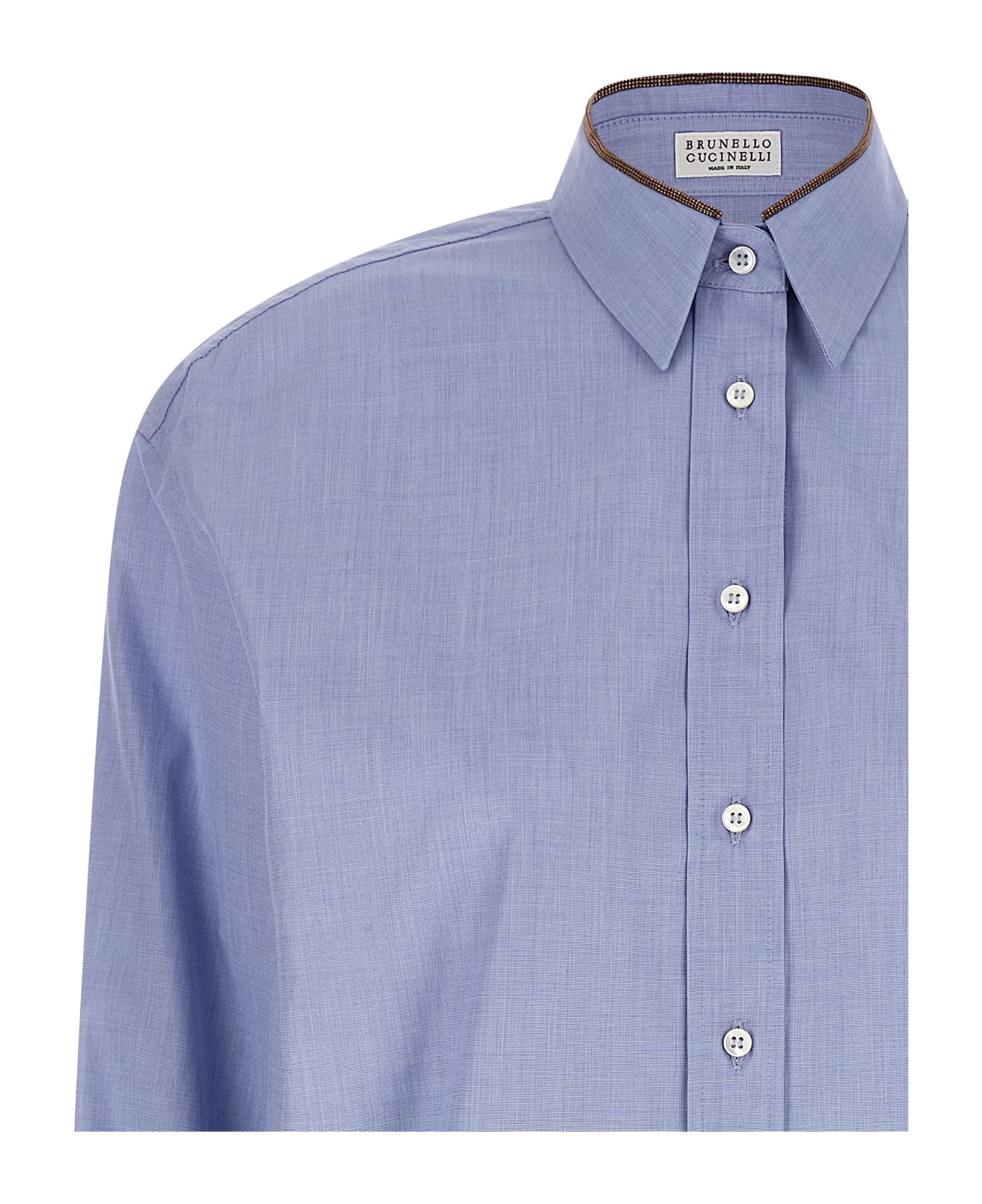 'shiny Collar Detail' Shirt - 3