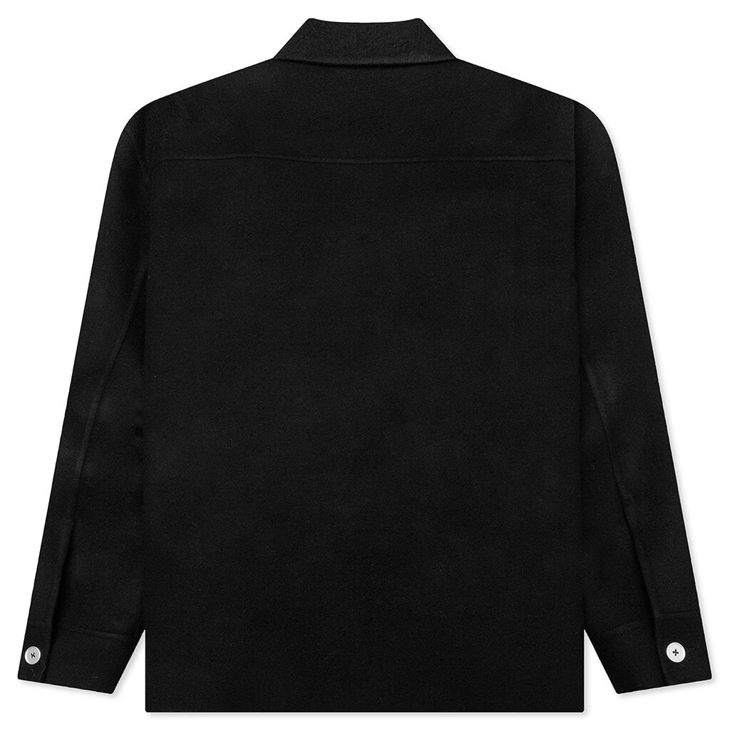 CASHMERE OUTER SHIRT - BLACK - 2