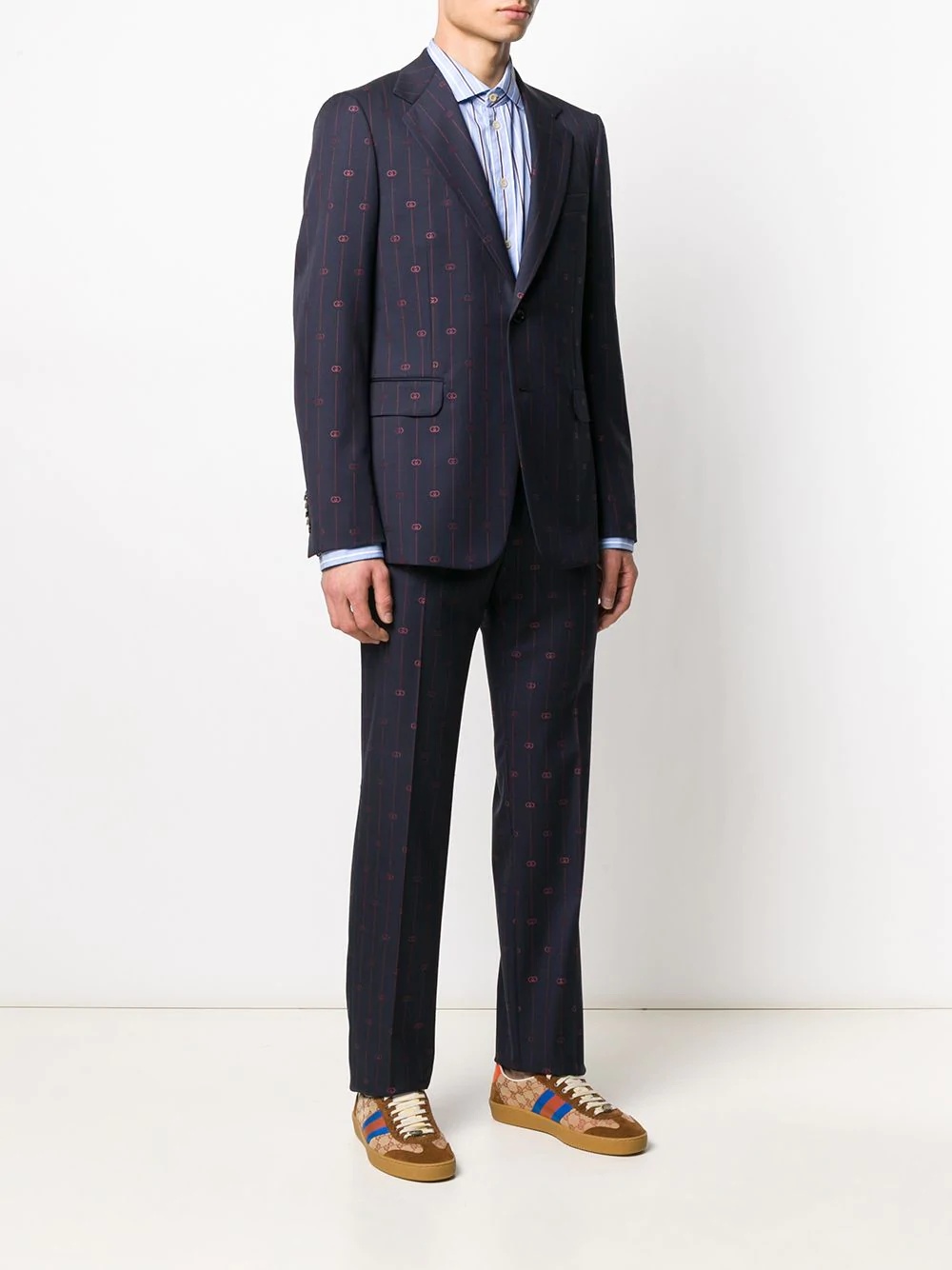 Interlocking G stripe suit - 3