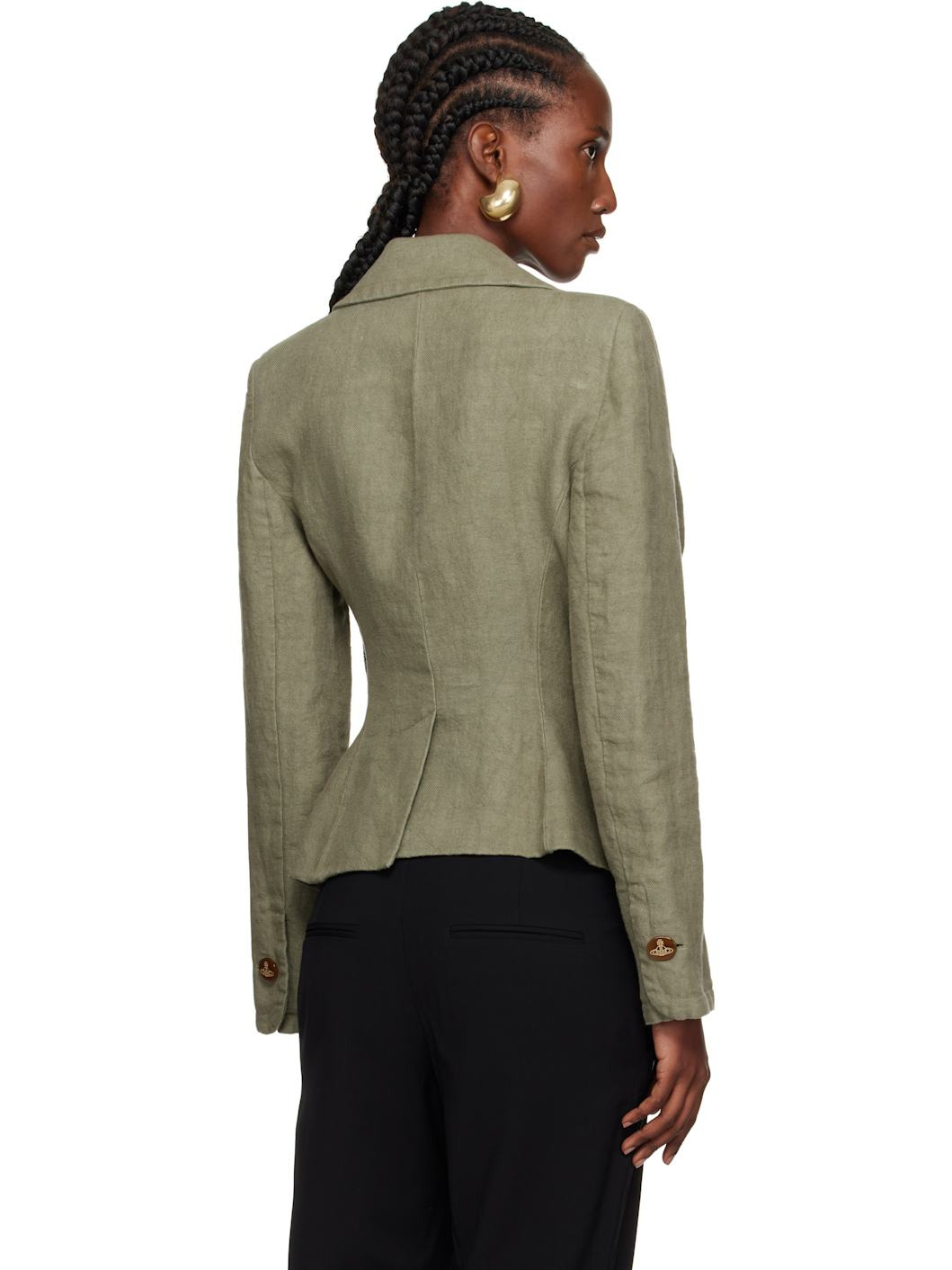Khaki Drunken Blazer - 3