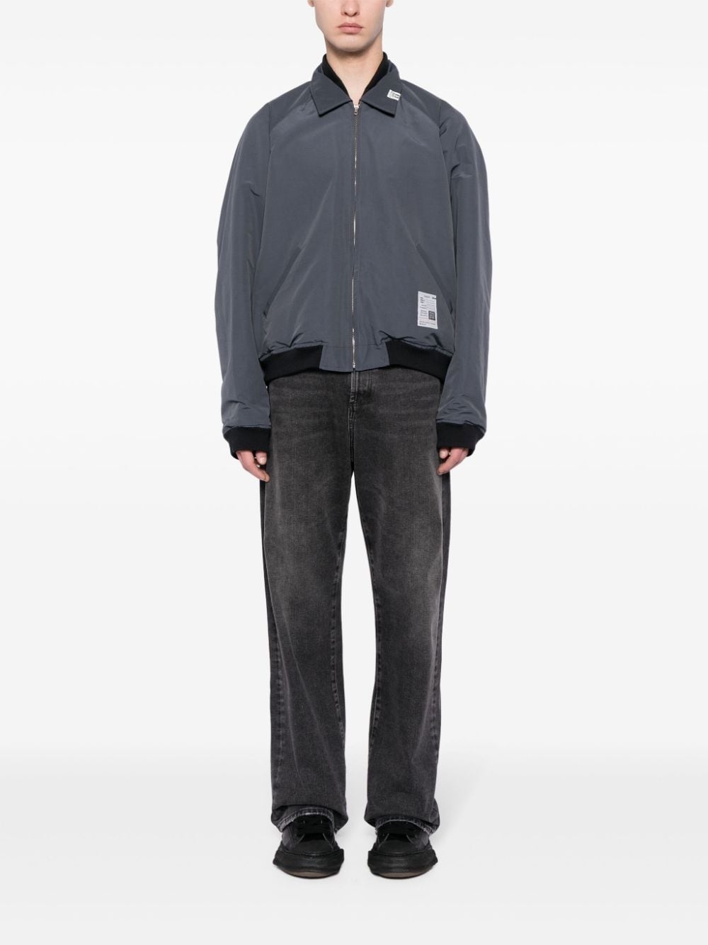logo-patch cotton-blend bomber jacket - 2