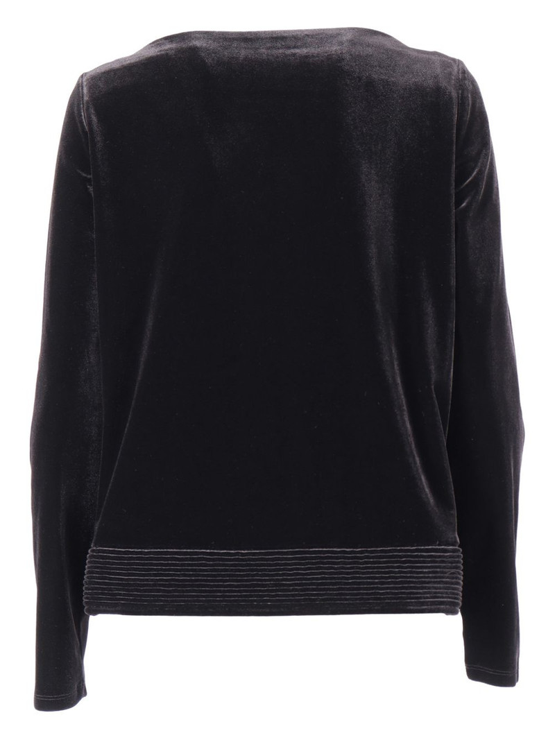 EMPORIO ARMANI Chenille ribbed sweatshirt outlook