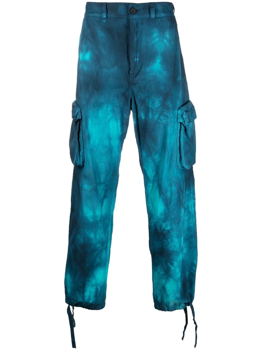 tie-dye cargo trousers - 1