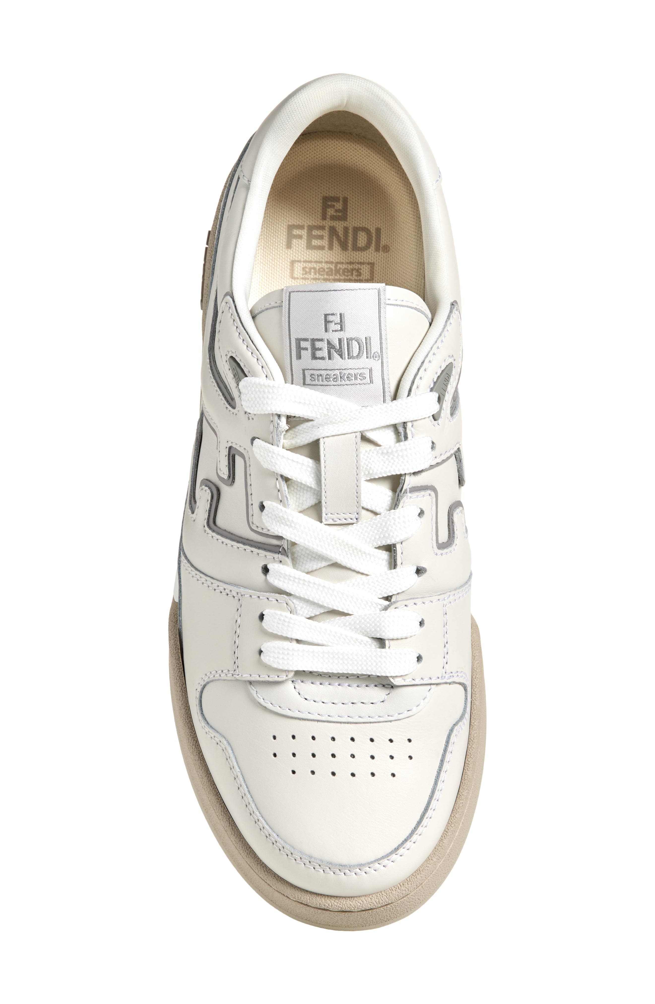 Fendi FF Match Sneaker in Bia/bia/gri Ch/gri C at Nordstrom - 5