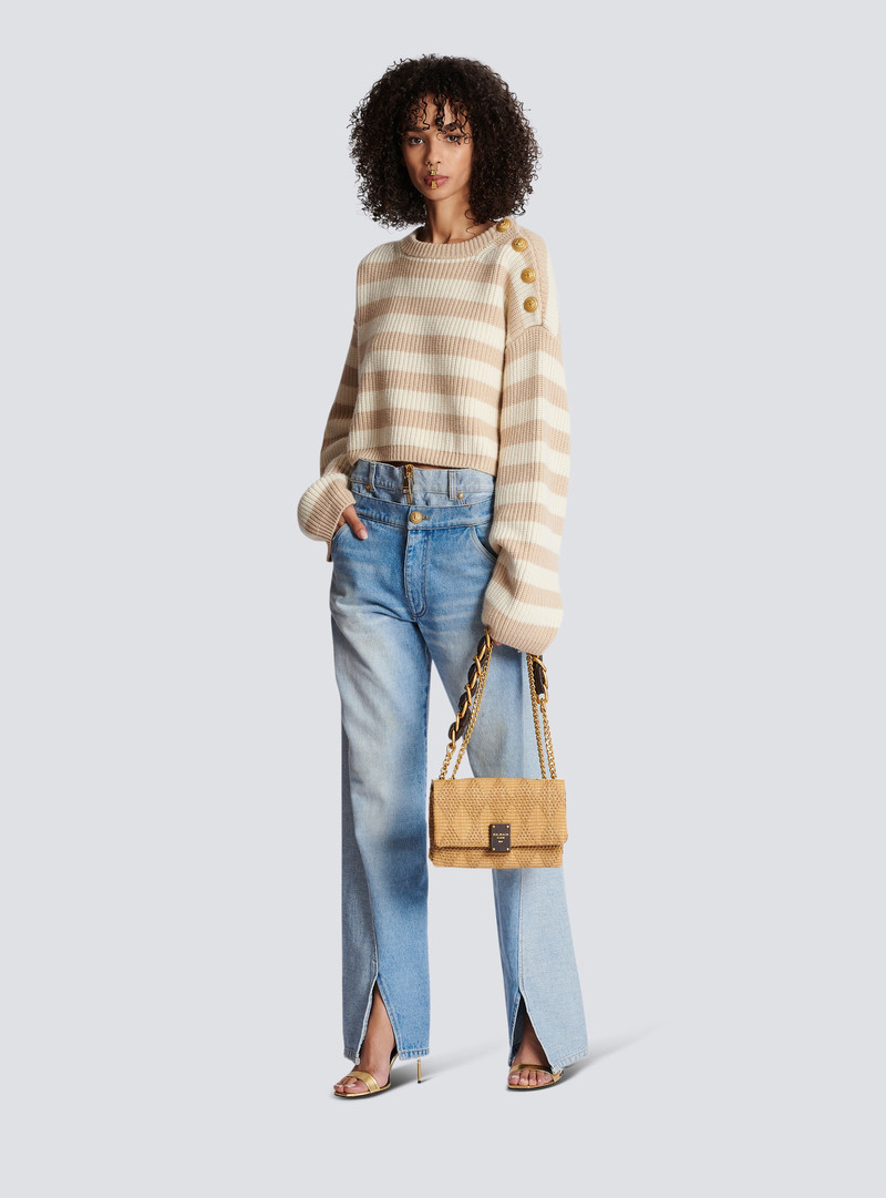 Balmain Striped cashmere jumper outlook