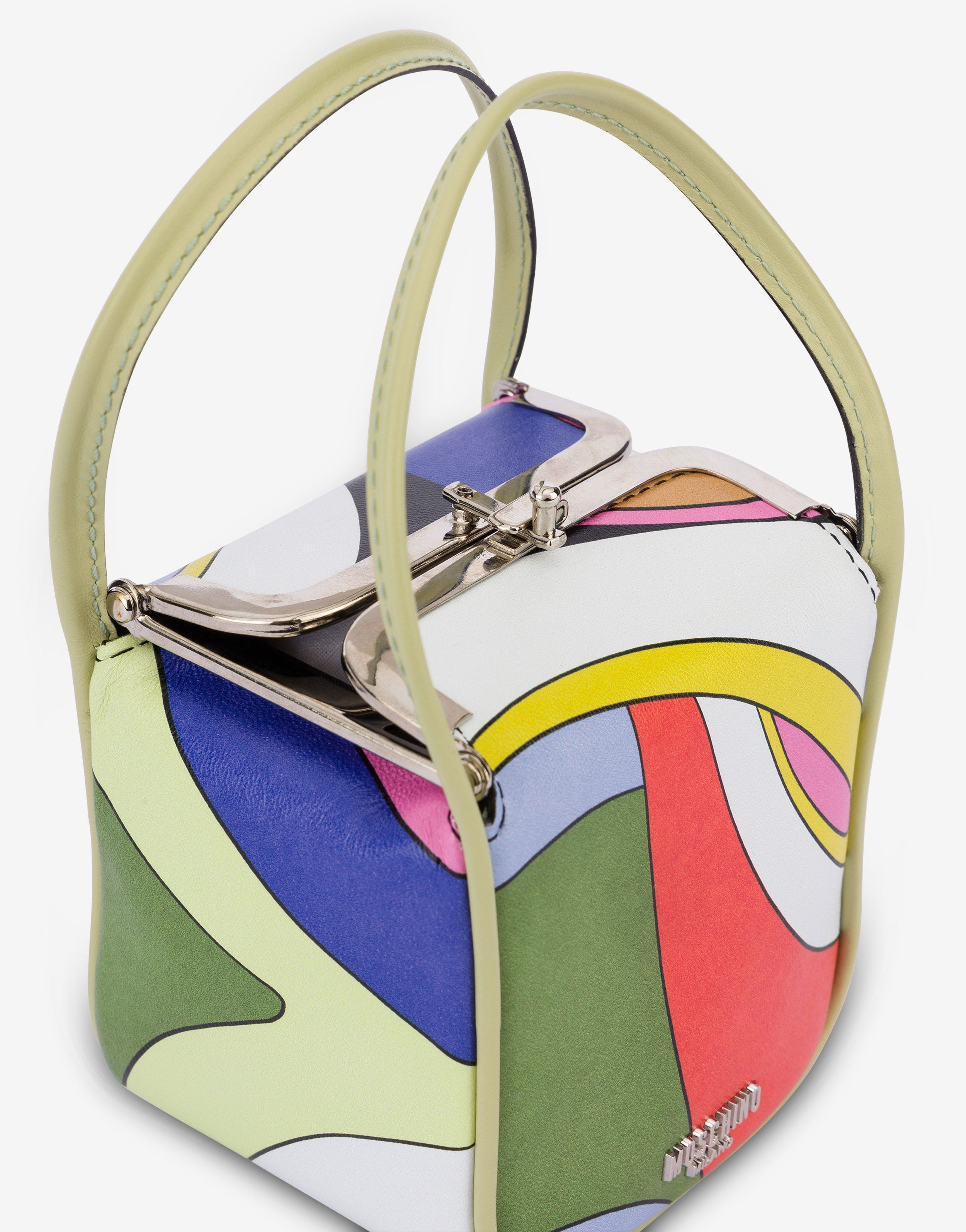MULTI-COLOUR PRINT NAPPA LEATHER MICRO BAG - 4