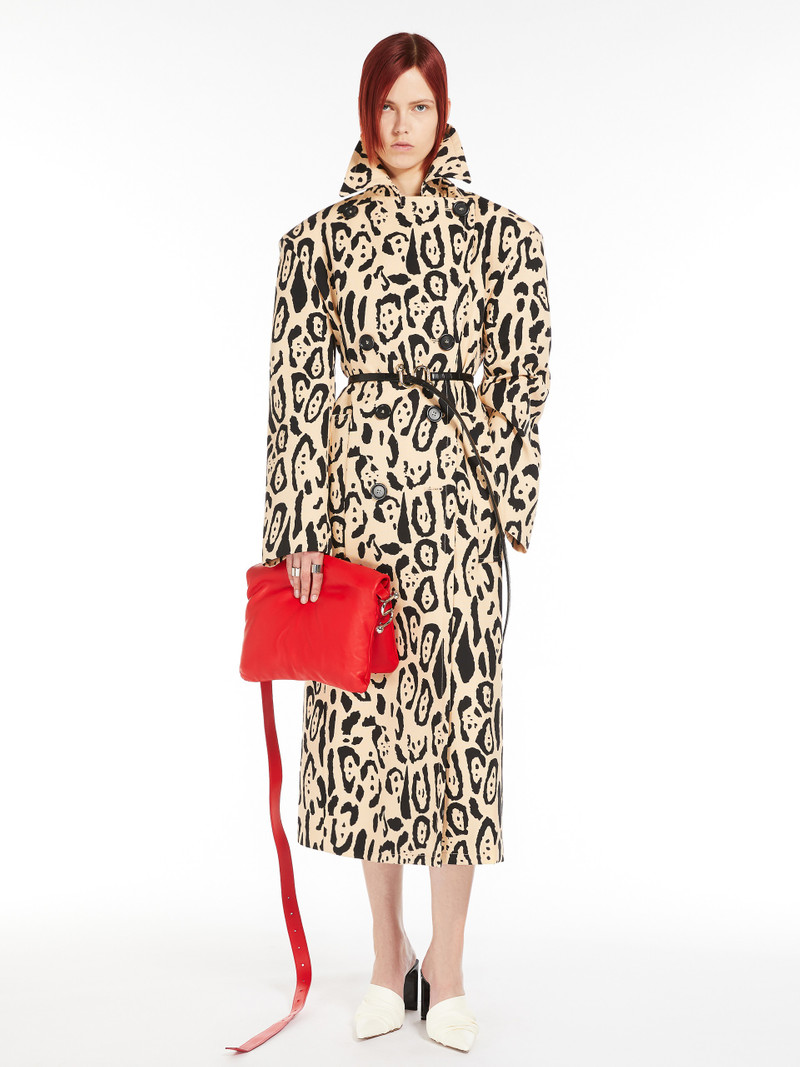 Sportmax GREMBO Animal-print trench coat outlook