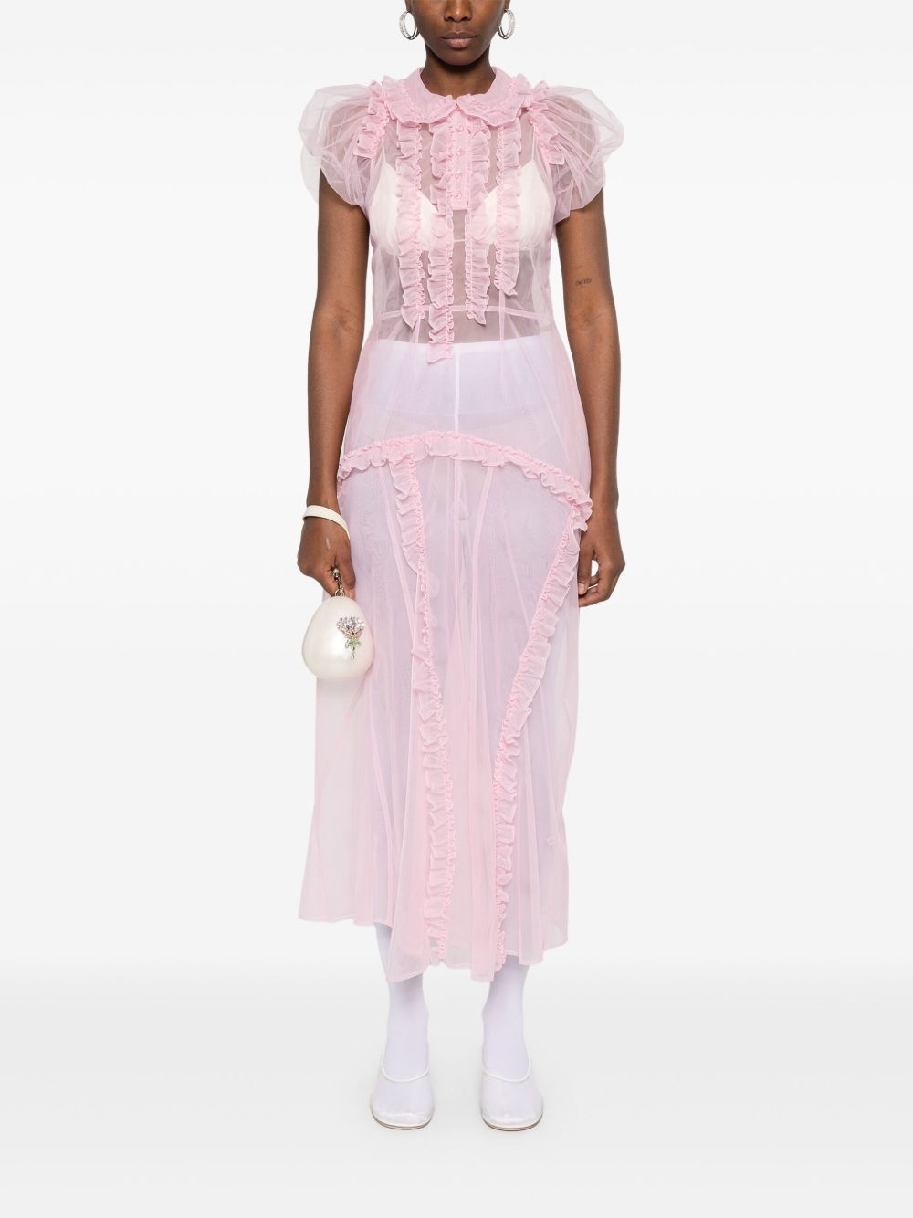ruffled multi-seam maxi dress - 2