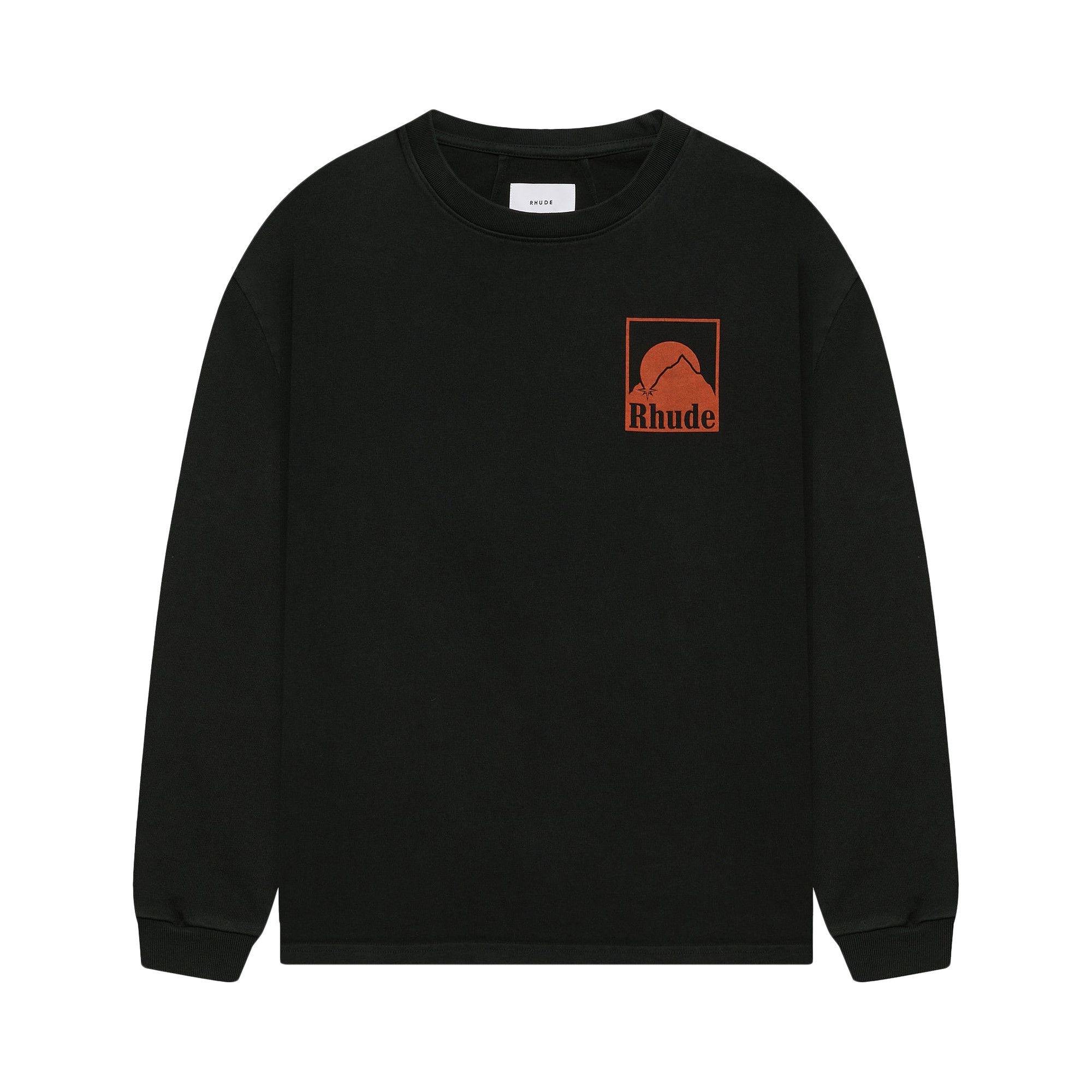 Rhude Moonlight Badge Long-Sleeve Tee 'Vintage Black' - 1