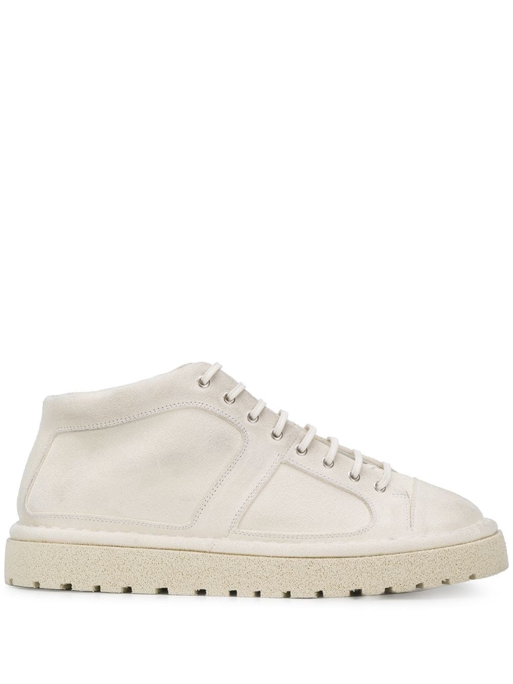 ridged platform sole sneakers - 1