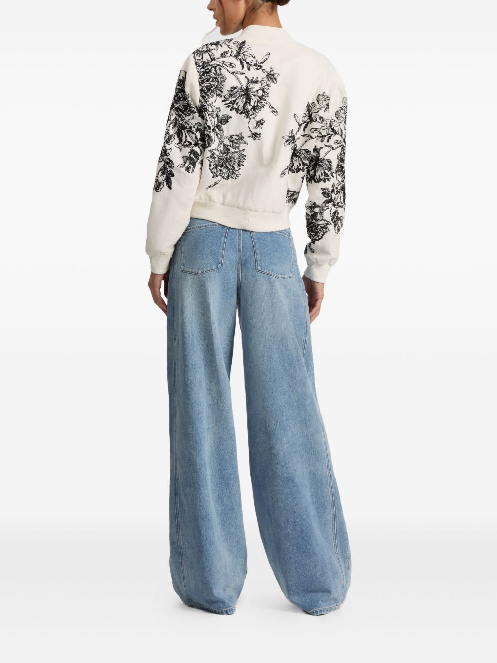 Keri floral embroidered bomber jacket - 4