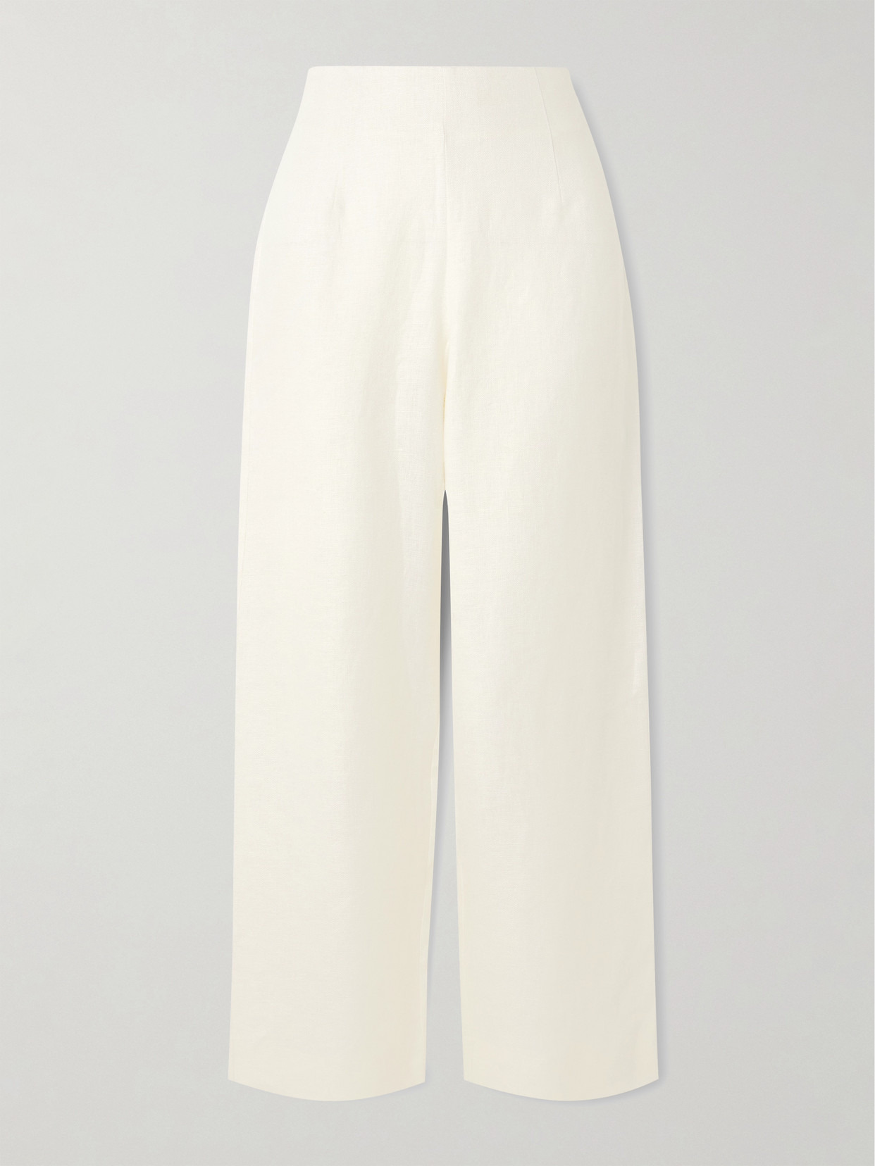 Noelle Linen Straight-leg Pants - 1