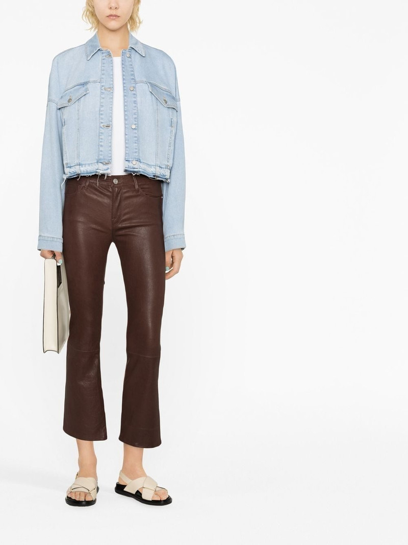 FRAME flared polished-finish trousers outlook