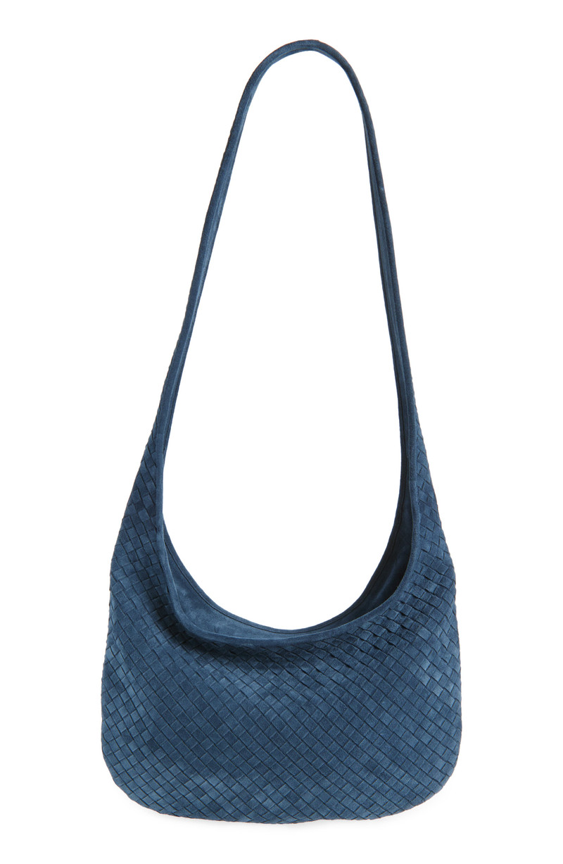 Bottega Veneta Bottega Veneta Veneto Intrecciato Leather Messenger Bag in Neptune-Silver at Nordstrom outlook