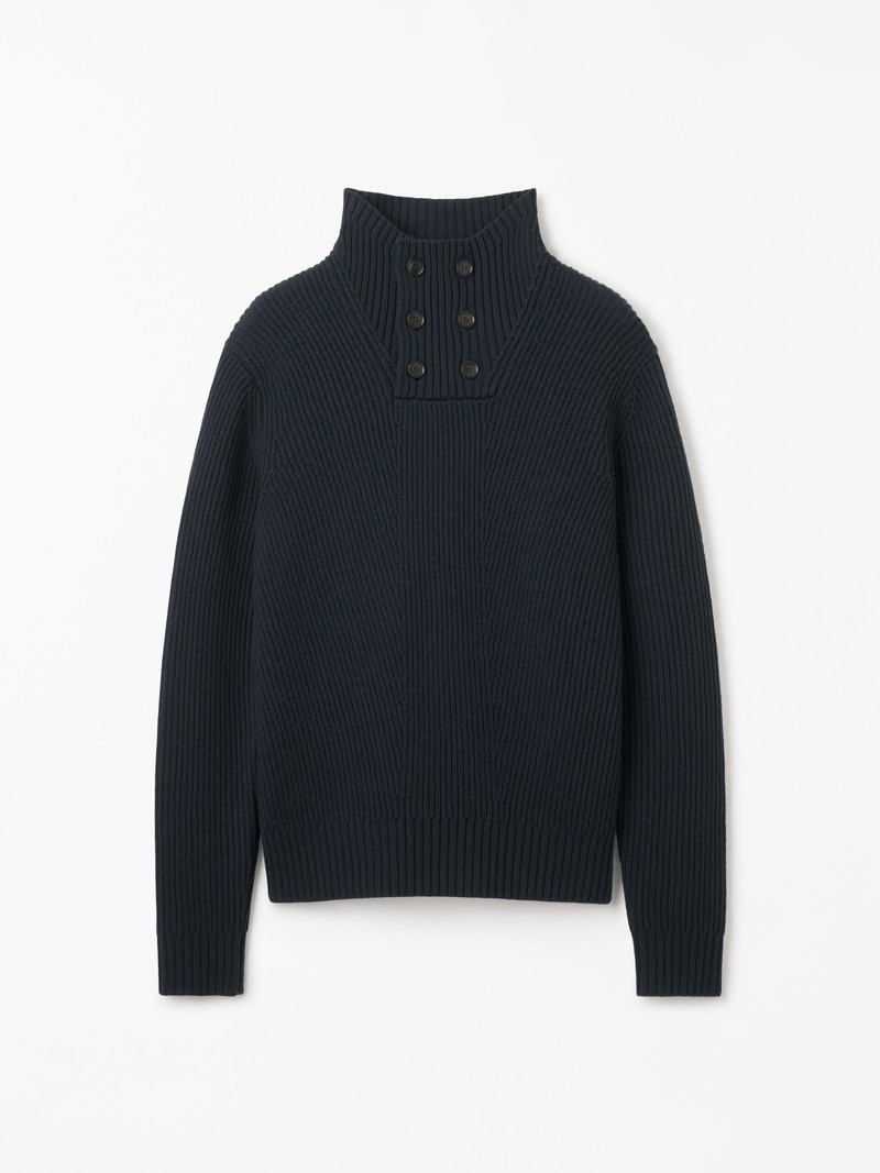 Peter Funnel Neck Wool Pullover 1