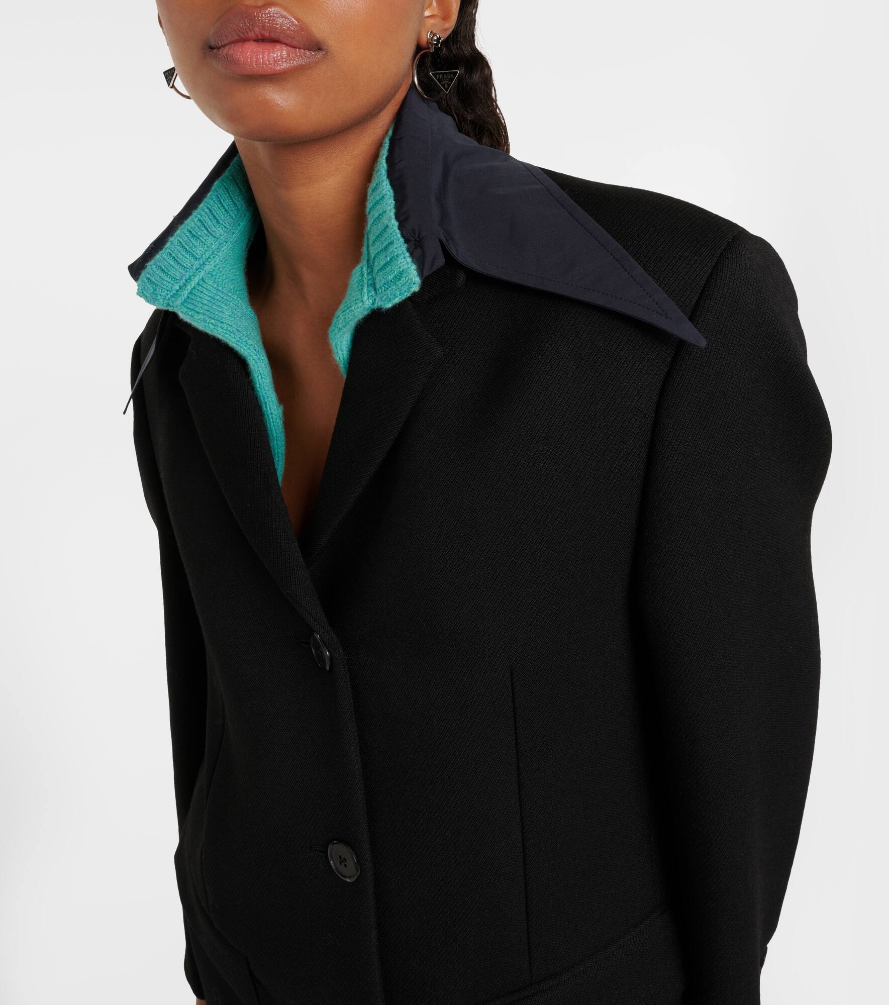 Wool gabardine blazer - 4