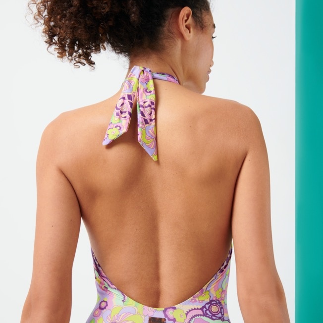 Women Swimwear Rainbow Flowers - 4