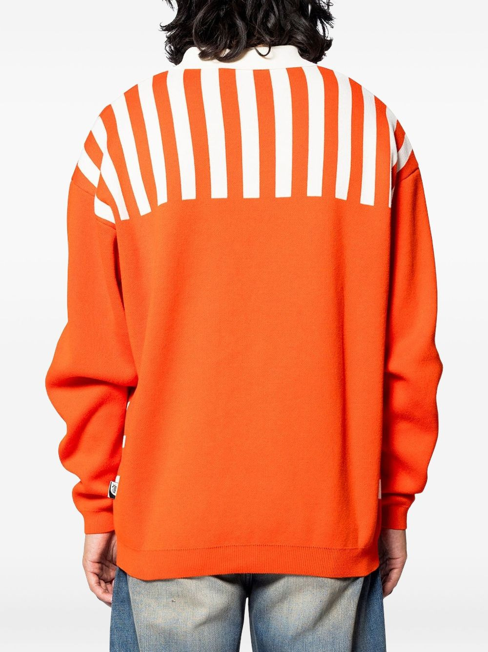 polo-neck graphic-print sweater - 4