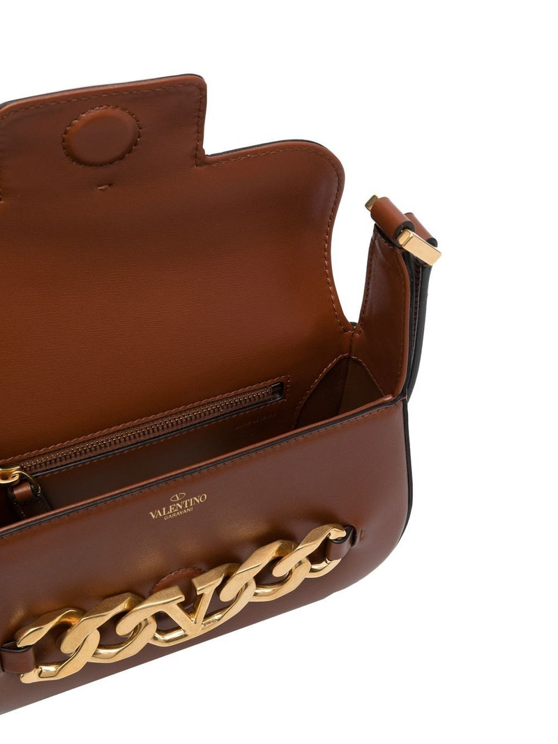 VLogo leather crossbody bag 5