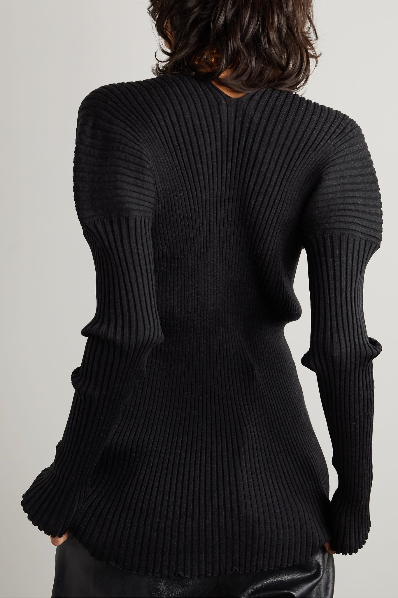 Ribbed wool sweater - 4