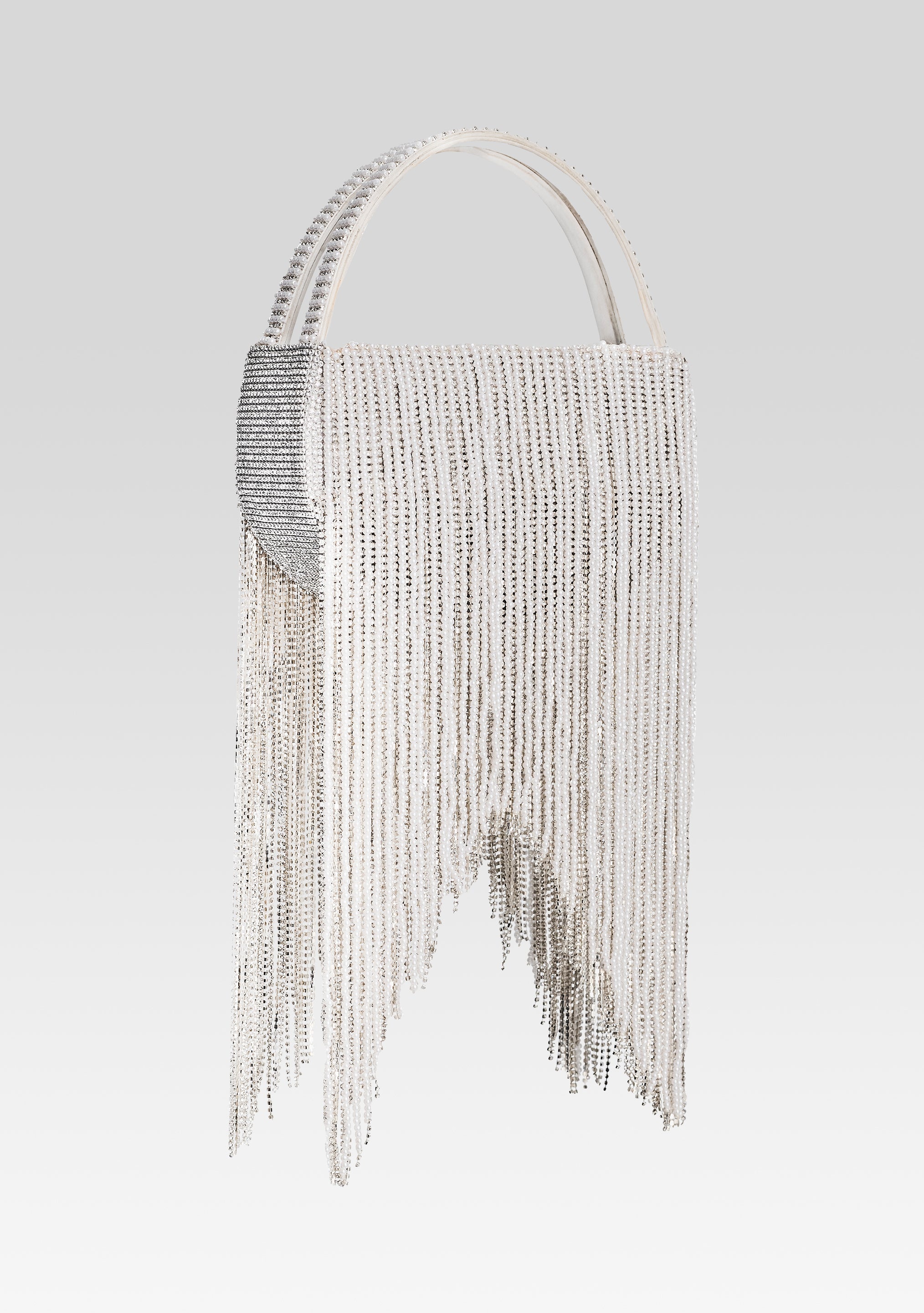 ESTEL MEDIUM PEARL FRINGE BAG - 2