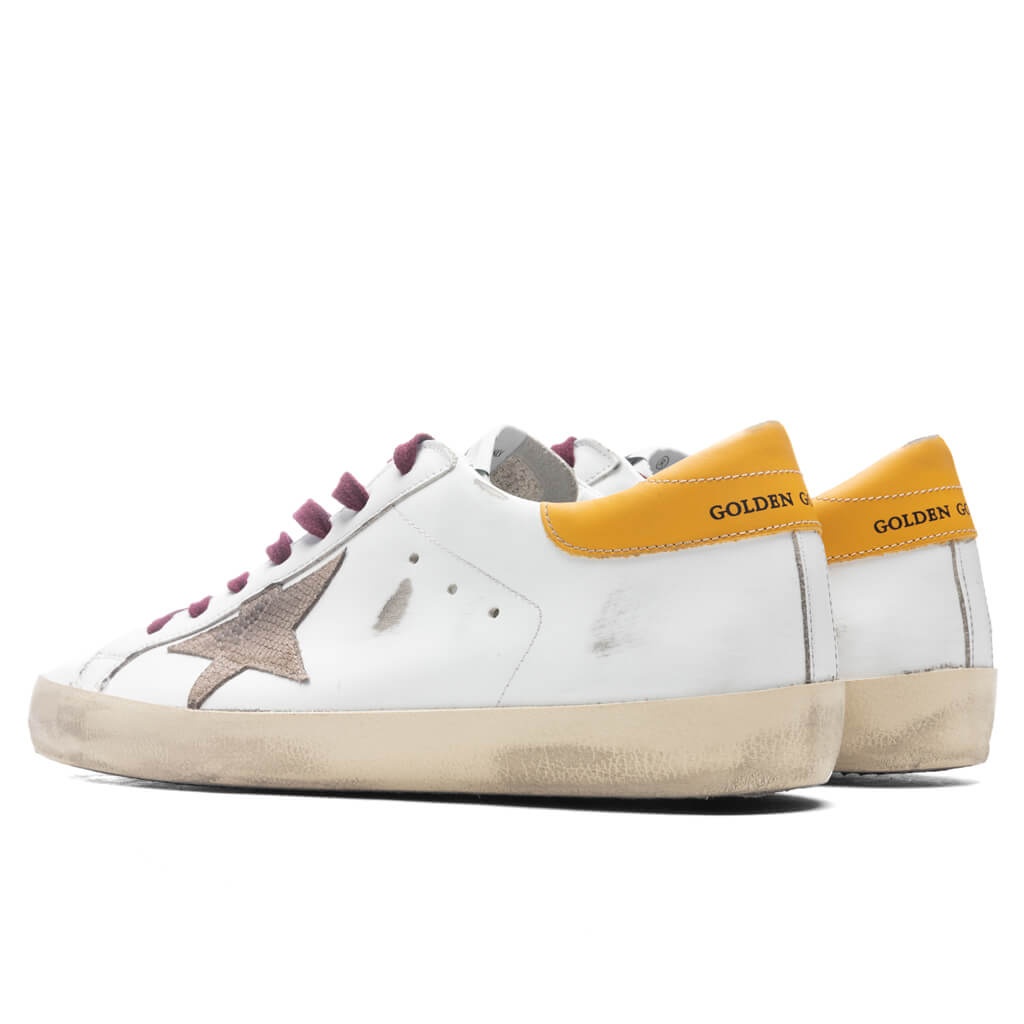 GOLDEN GOOSE SUPER-STAR SNEAKERS - WHITE/BEIGE/GOLDEN GLOW - 3