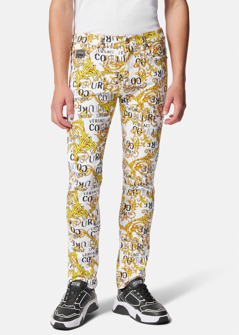 Logo Couture Slim-Fit Jeans 3