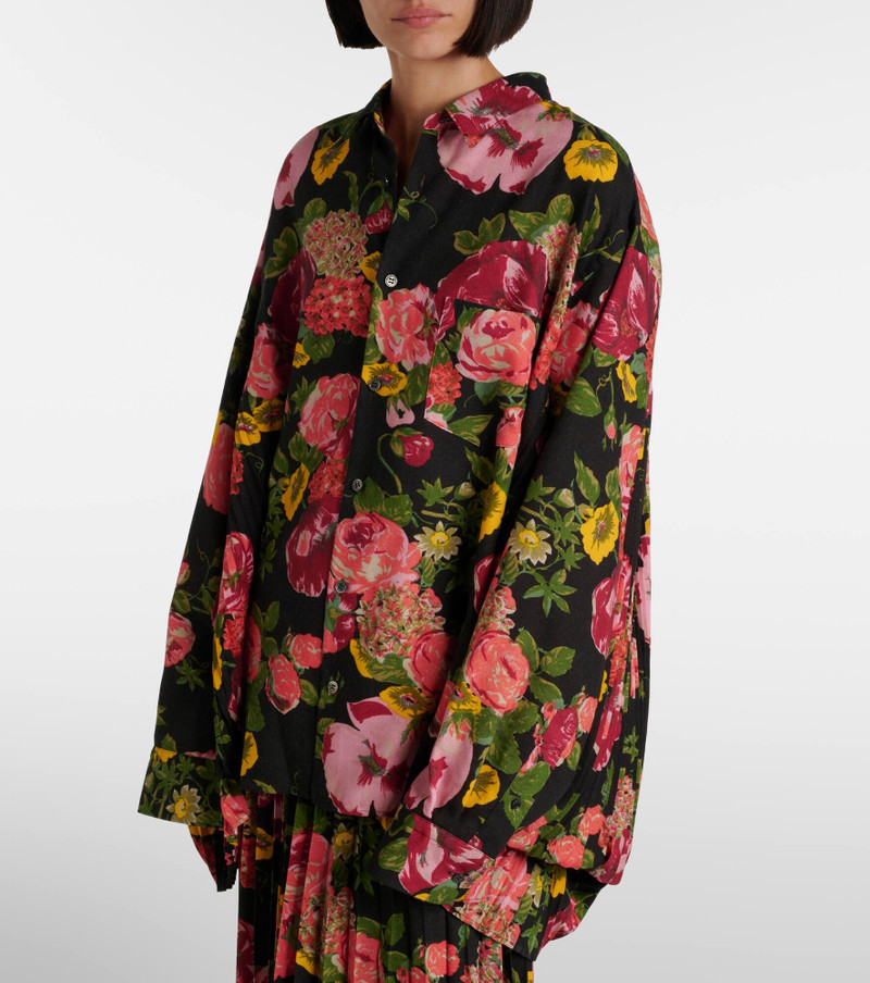 floral-print pleated shirt 6