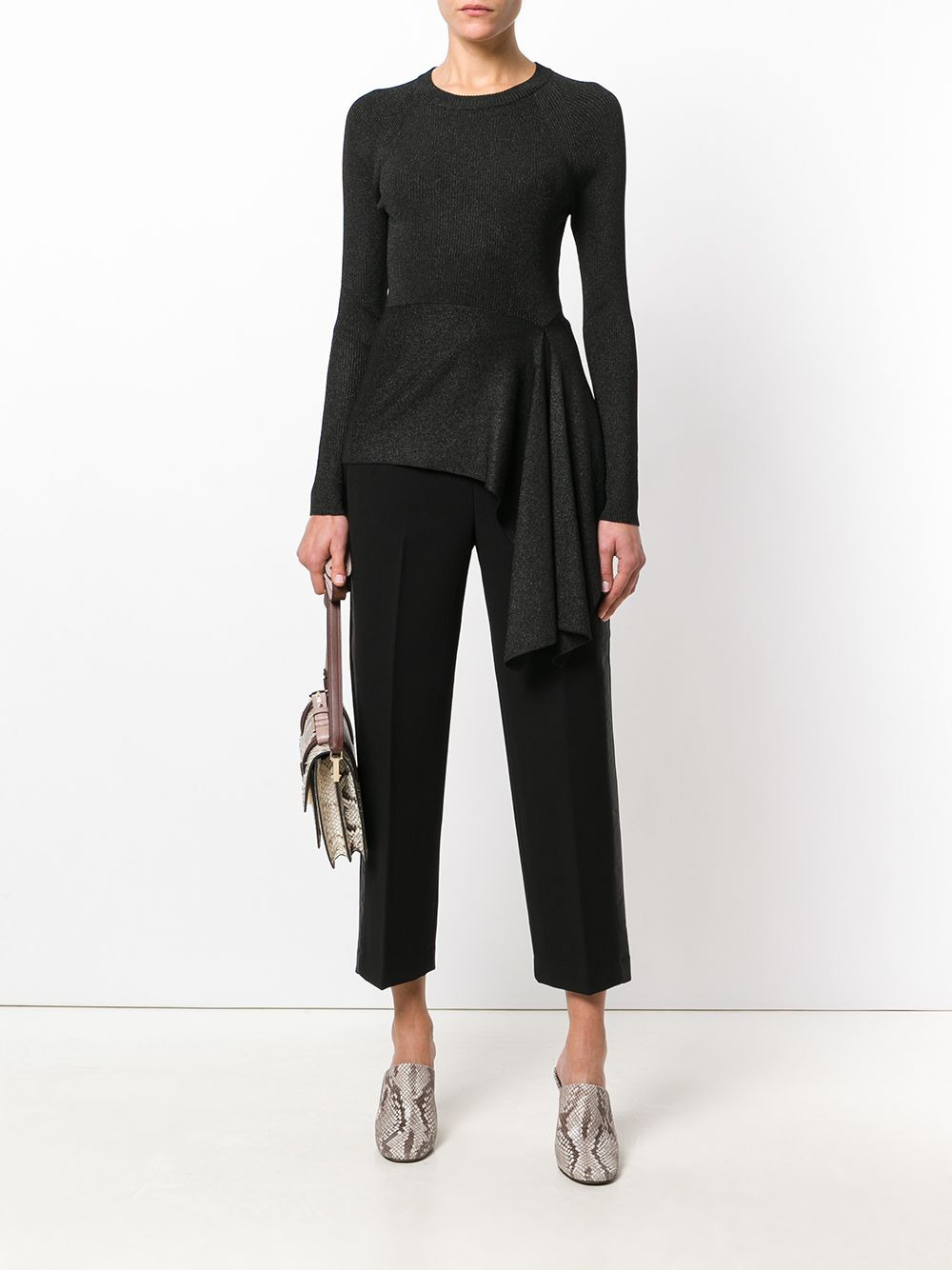 ribbed side tie top - 2