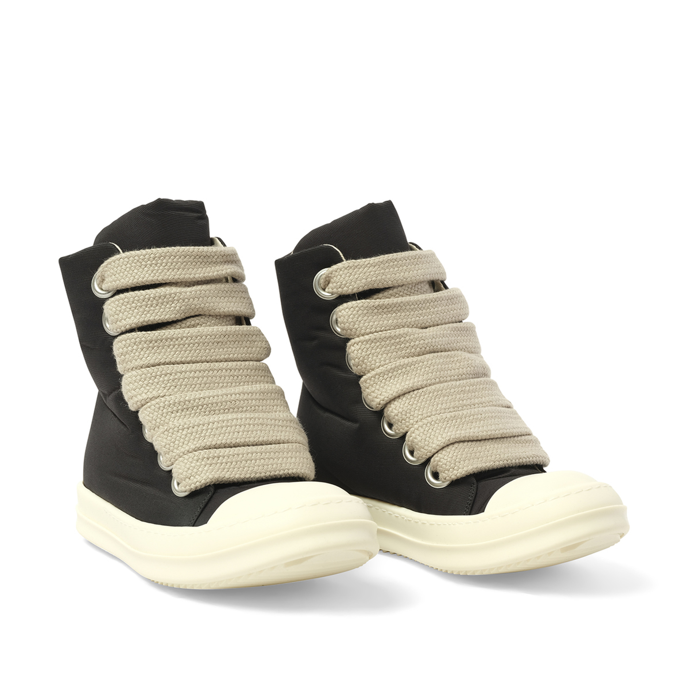 Jumbo Lace Puffer Sneaks in Black/Milk - 2