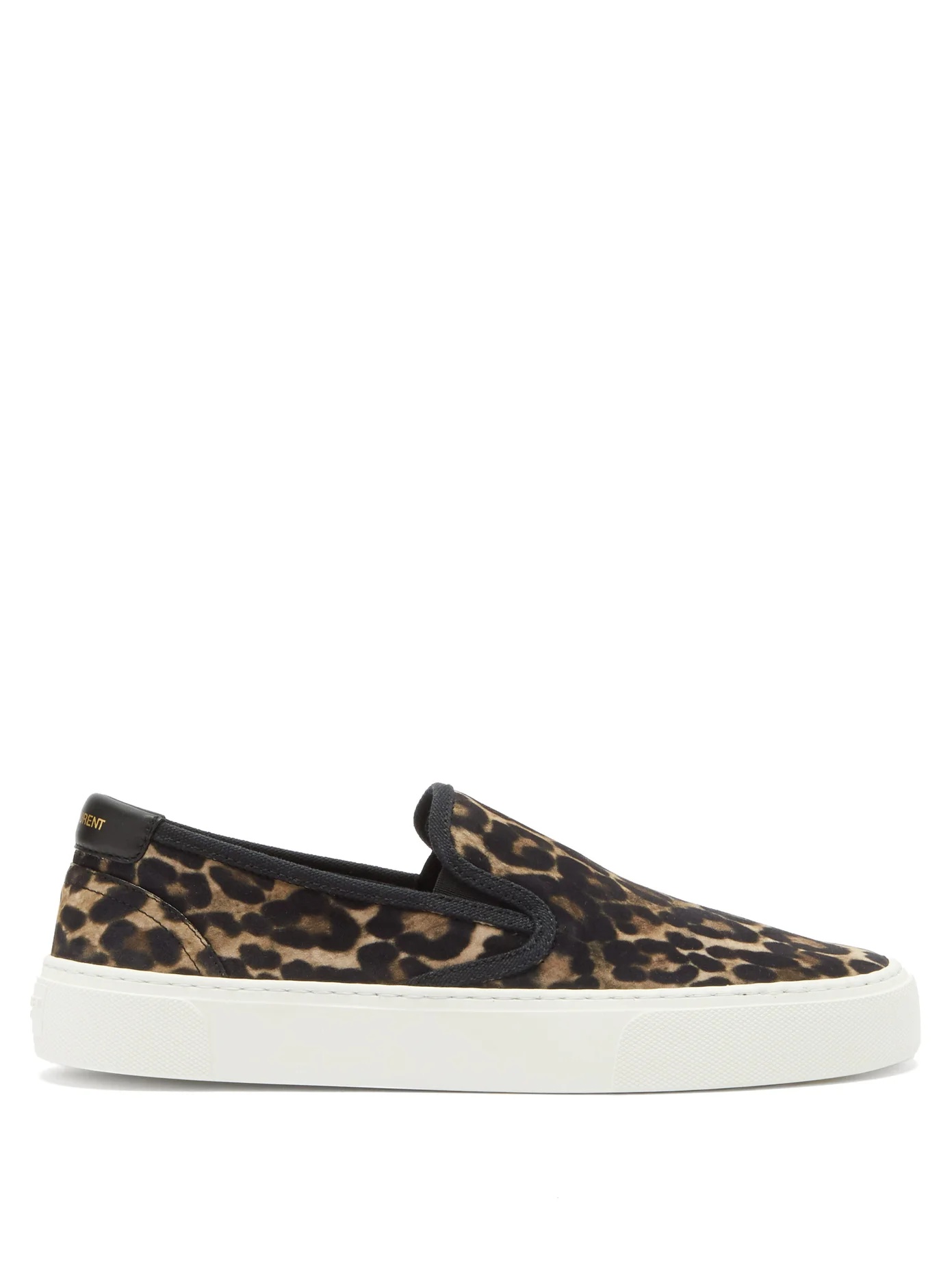 Venice slip-on leopard-print suede trainers - 1