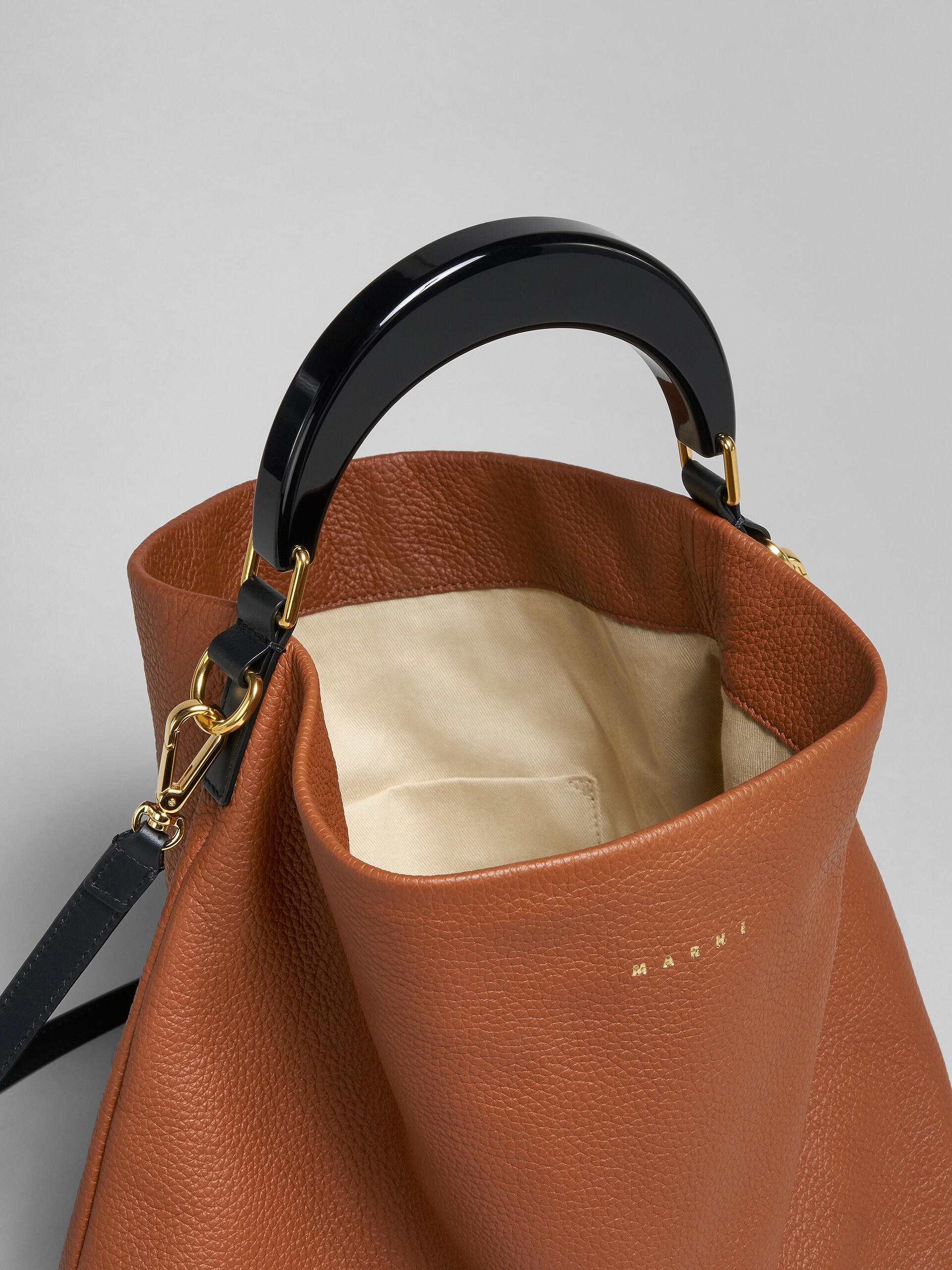VENICE MEDIUM BAG IN BROWN LEATHER - 4