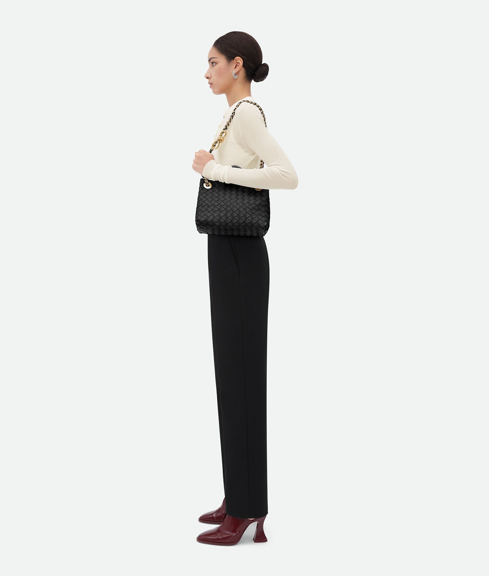 Bottega Veneta – Andiamo Small With Chain Black - 7