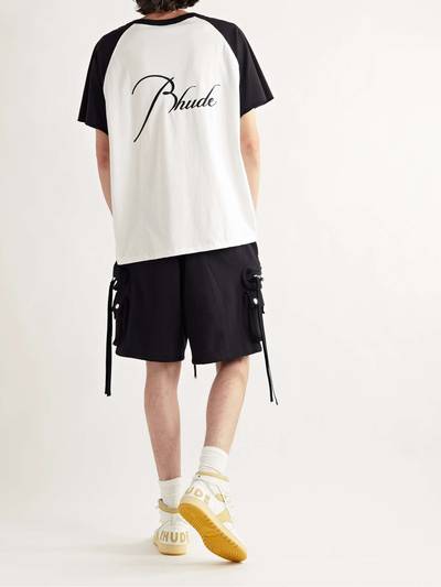 Rhude Logo-Embroidered Cotton-Jersey T-Shirt outlook