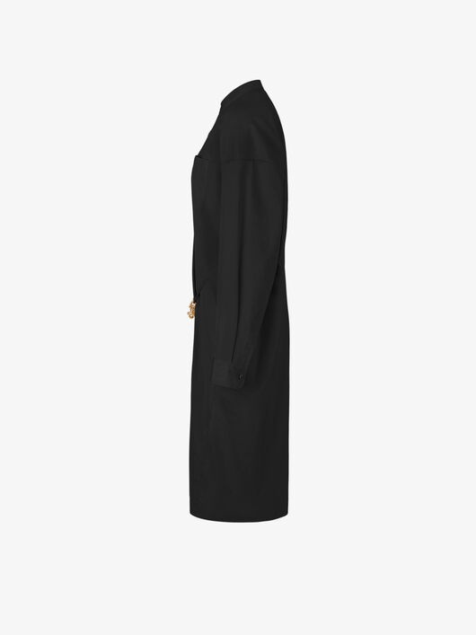 SHIRT DRESS IN COTTON WITH CHAIN BELT - 3