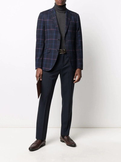 Etro single-breasted plaid blazer outlook