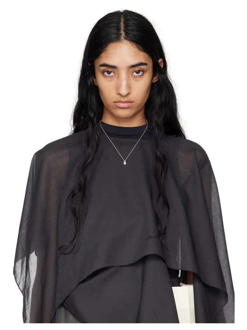 Sophie Buhai Silver Tiny Egg Pendant Necklace outlook